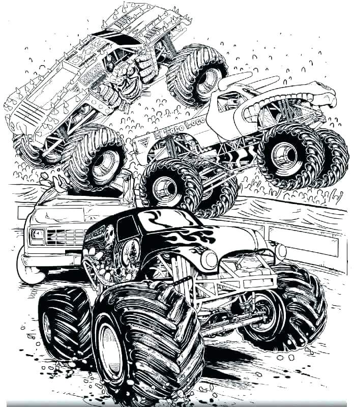 coloring pages monster truck