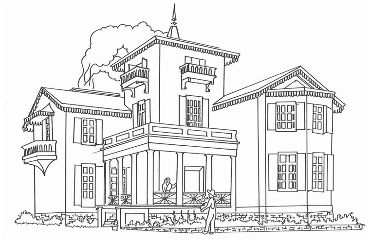 coloring pages of a house