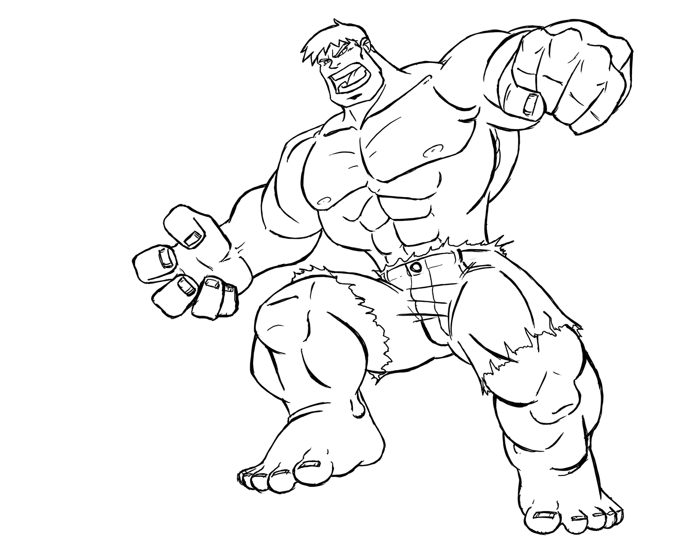 coloring pages of hulk