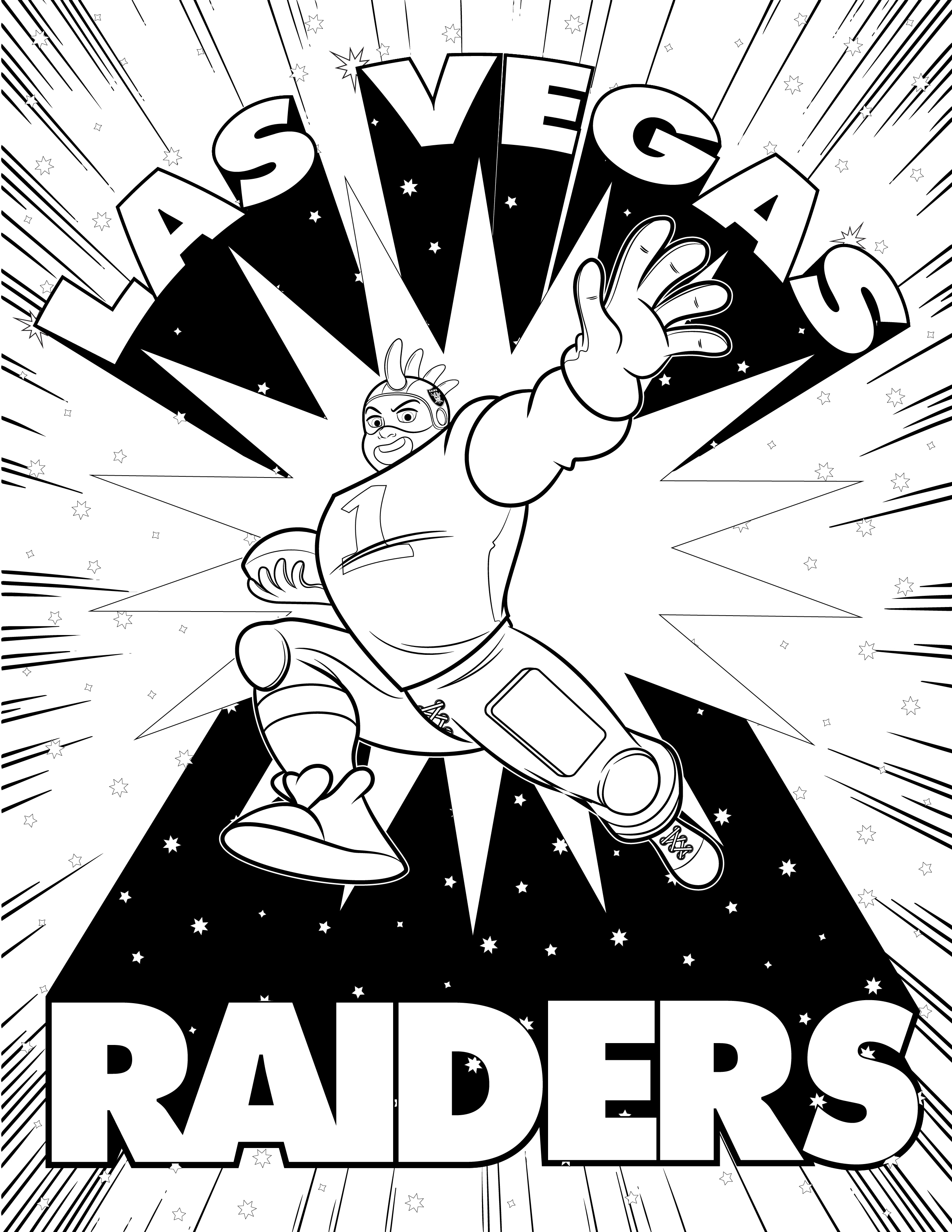 coloring pages of las vegas raiders