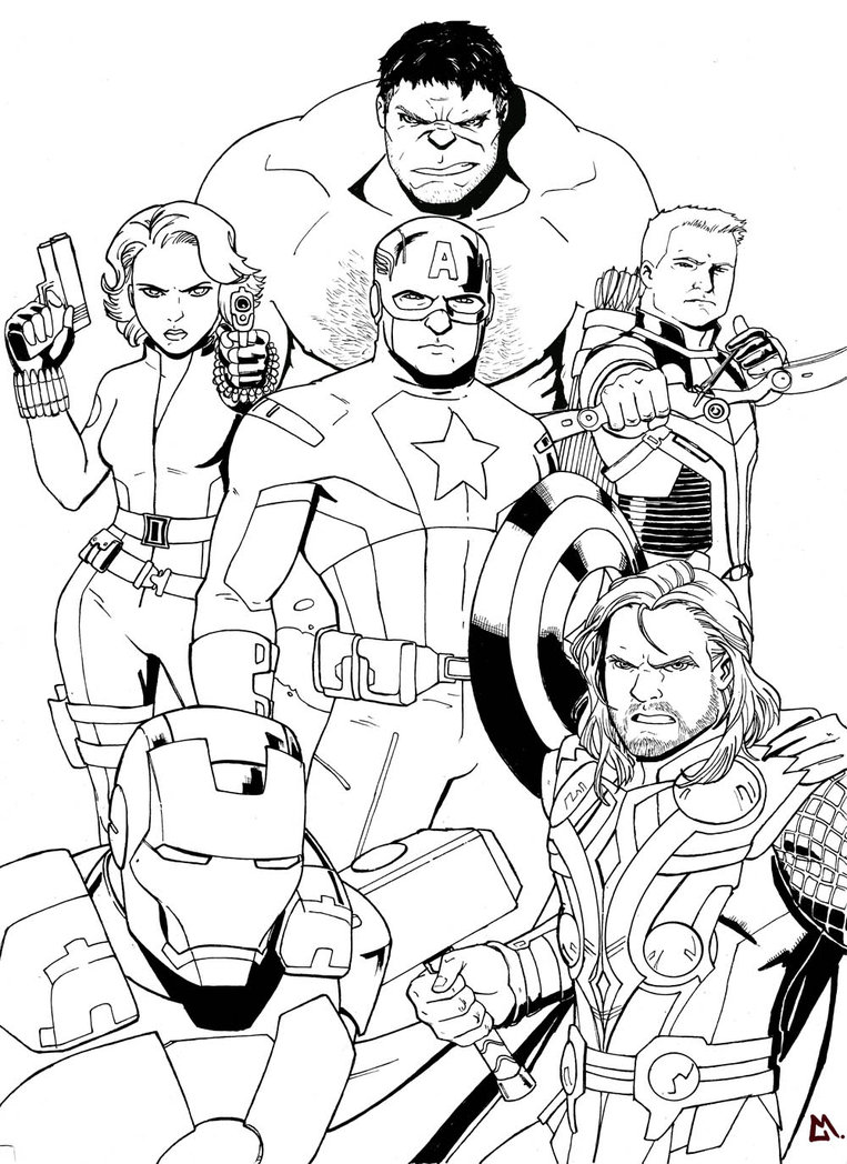 coloring pages of the avengers