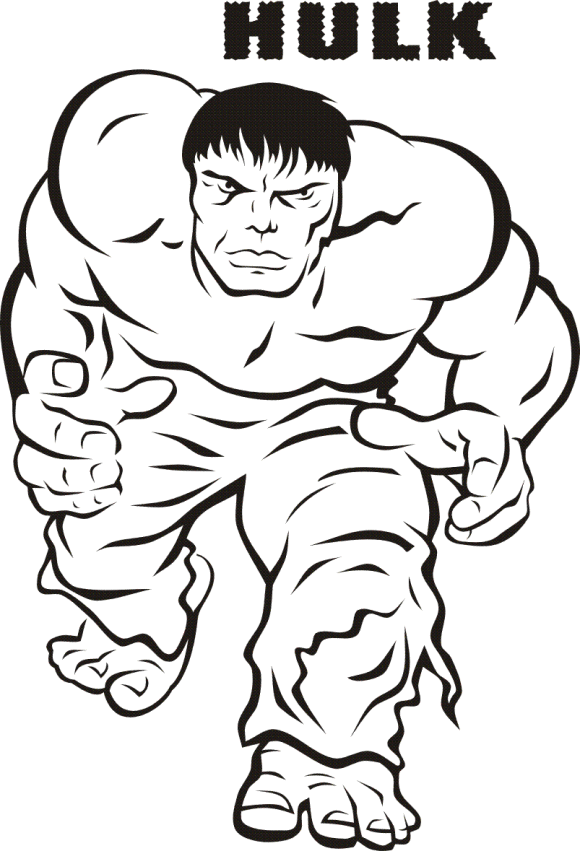 coloring pages of the hulk
