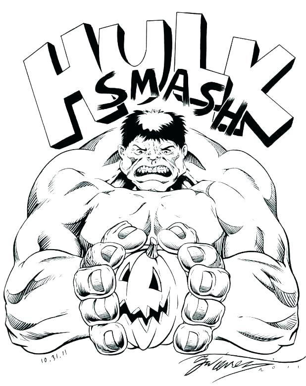 coloring pages of the incredible hulk