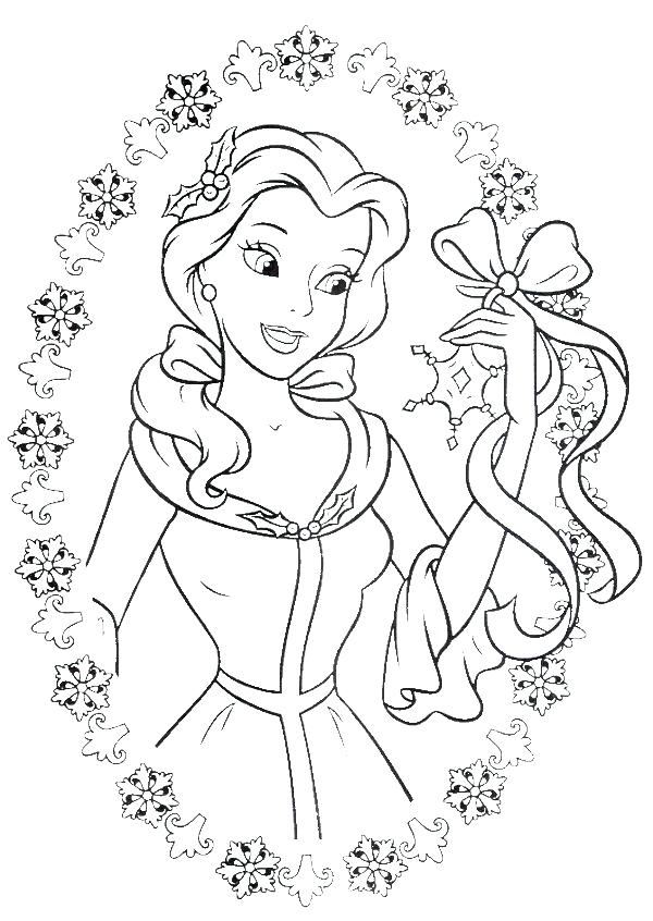 coloring pages princess belle