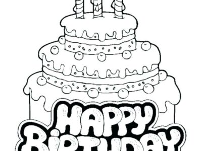 coloring pages say happy birthday
