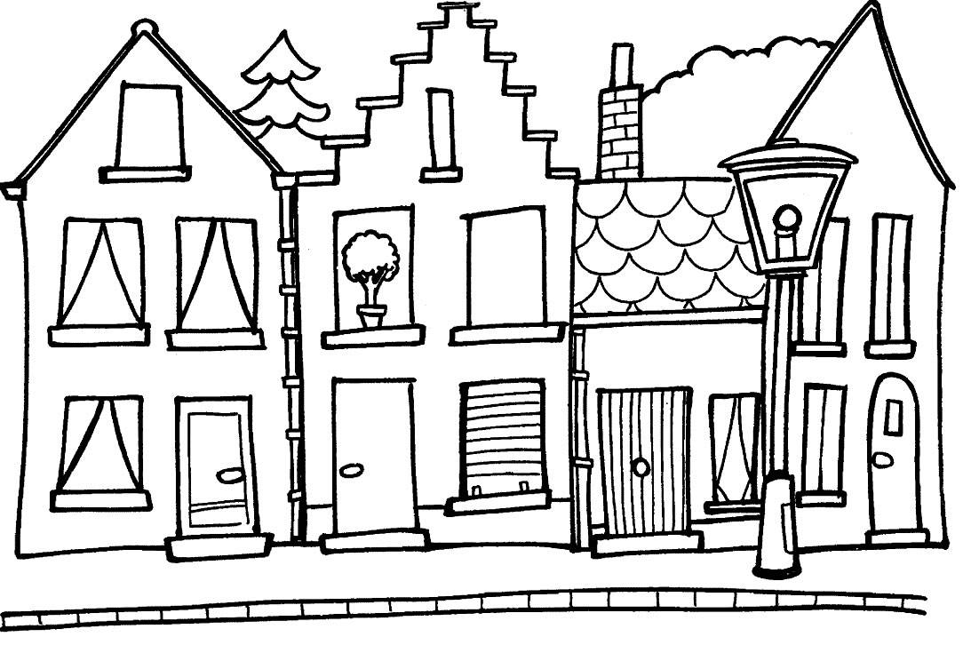 coloring pages school house