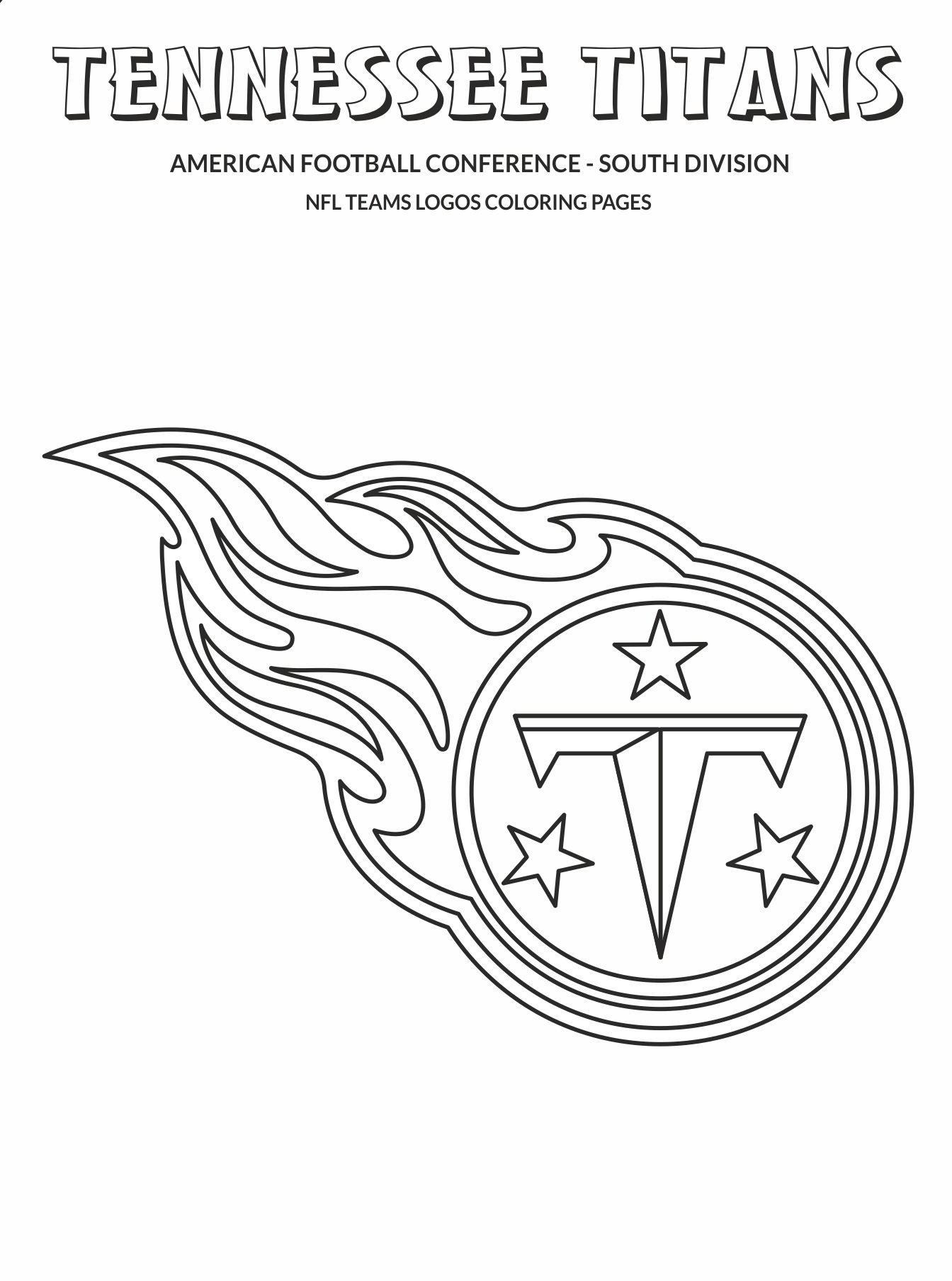 coloring pages tennessee titans