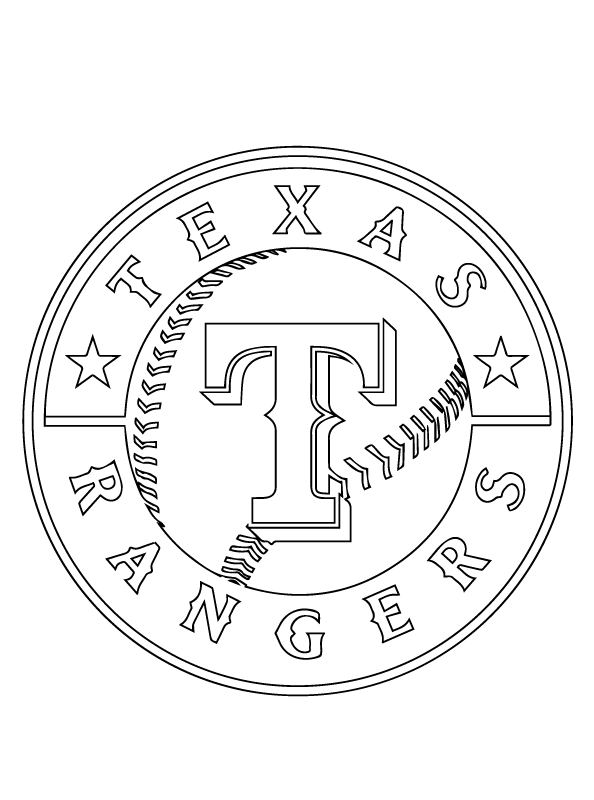 coloring pages texas rangers