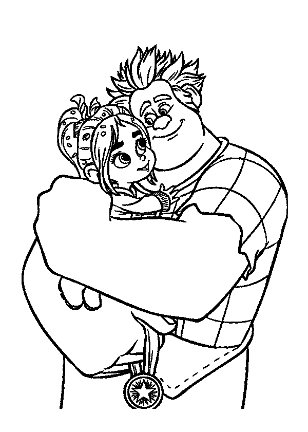 coloring pages wreck it ralph