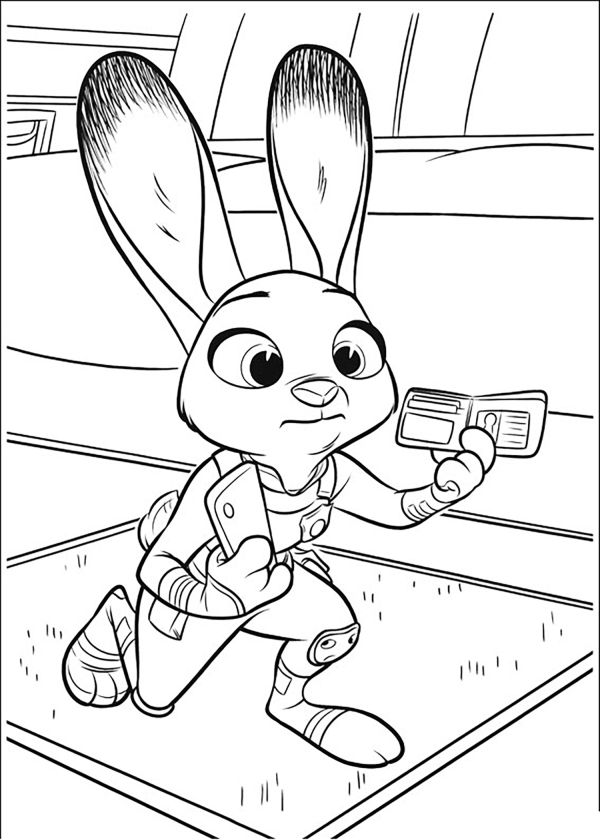 coloring pages zootopia