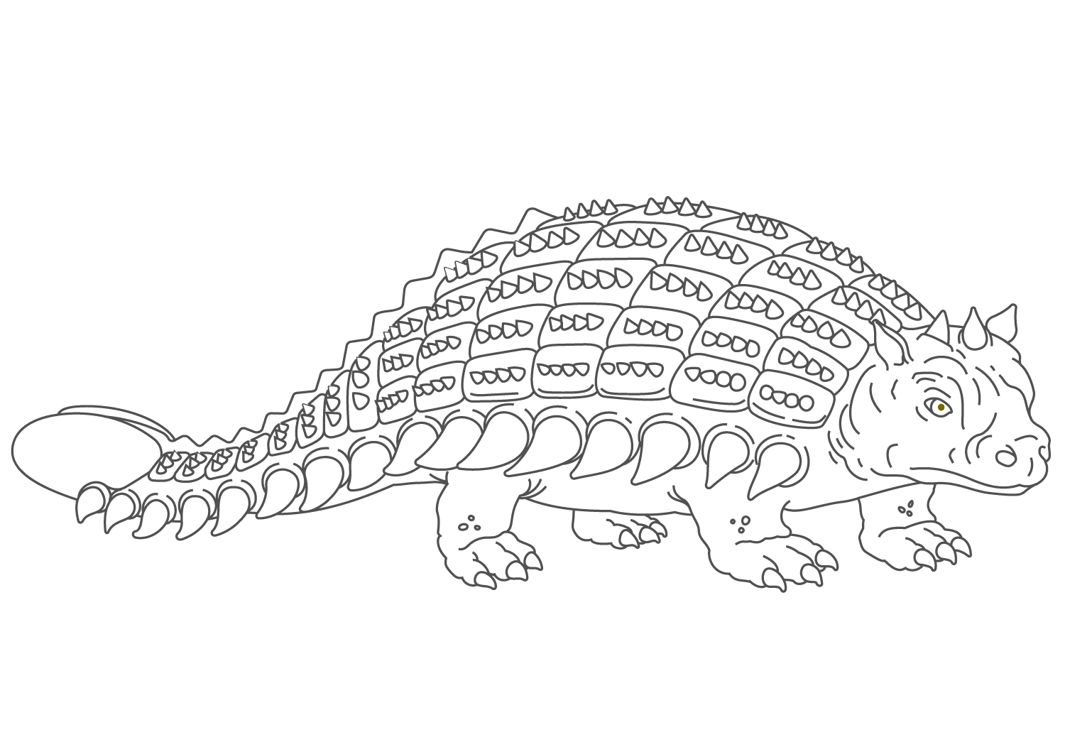 ankylosaurus coloring page free