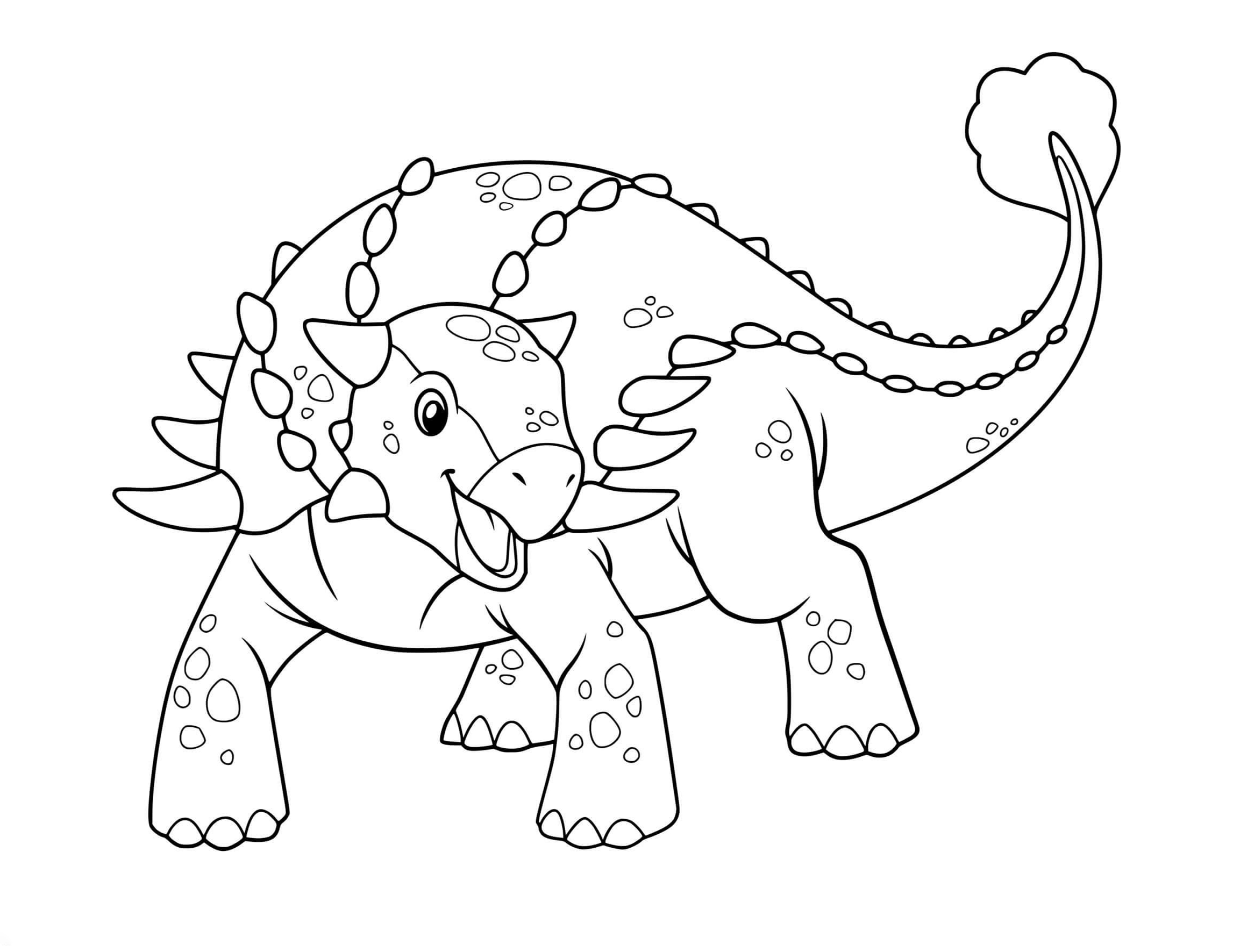 ankylosaurus coloring picture