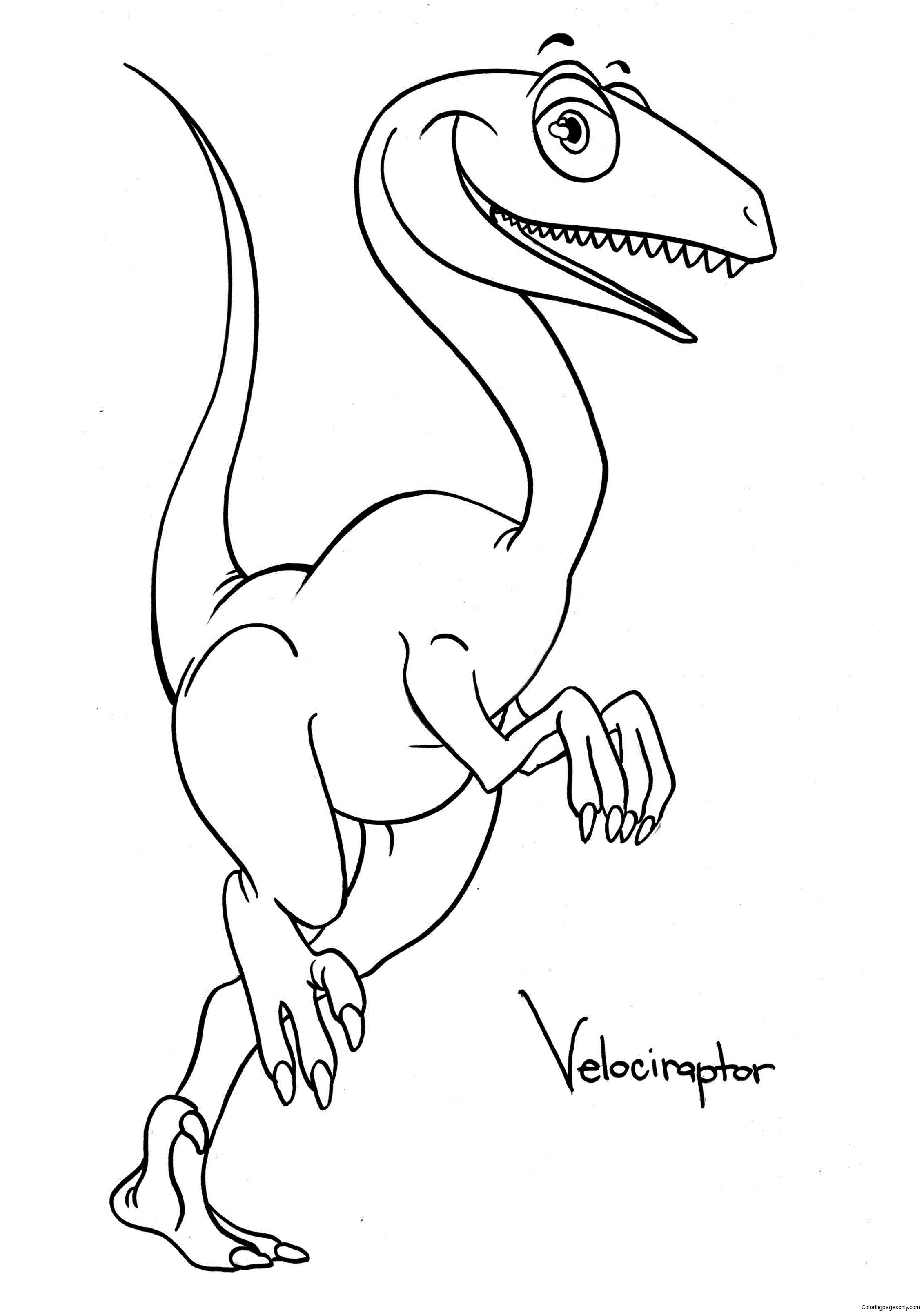 baby velociraptor coloring pages