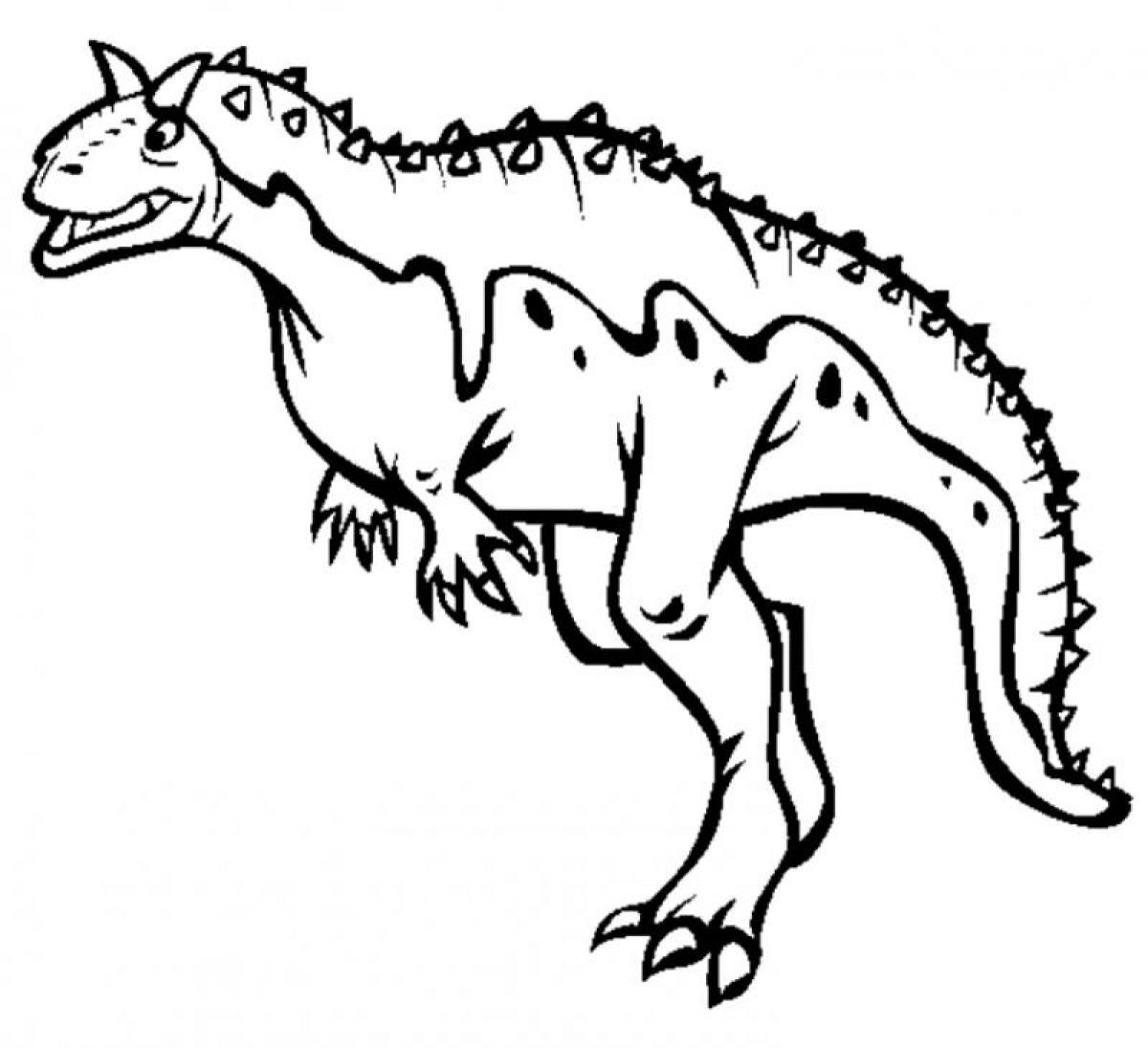 carnotaurus dinosaur coloring page