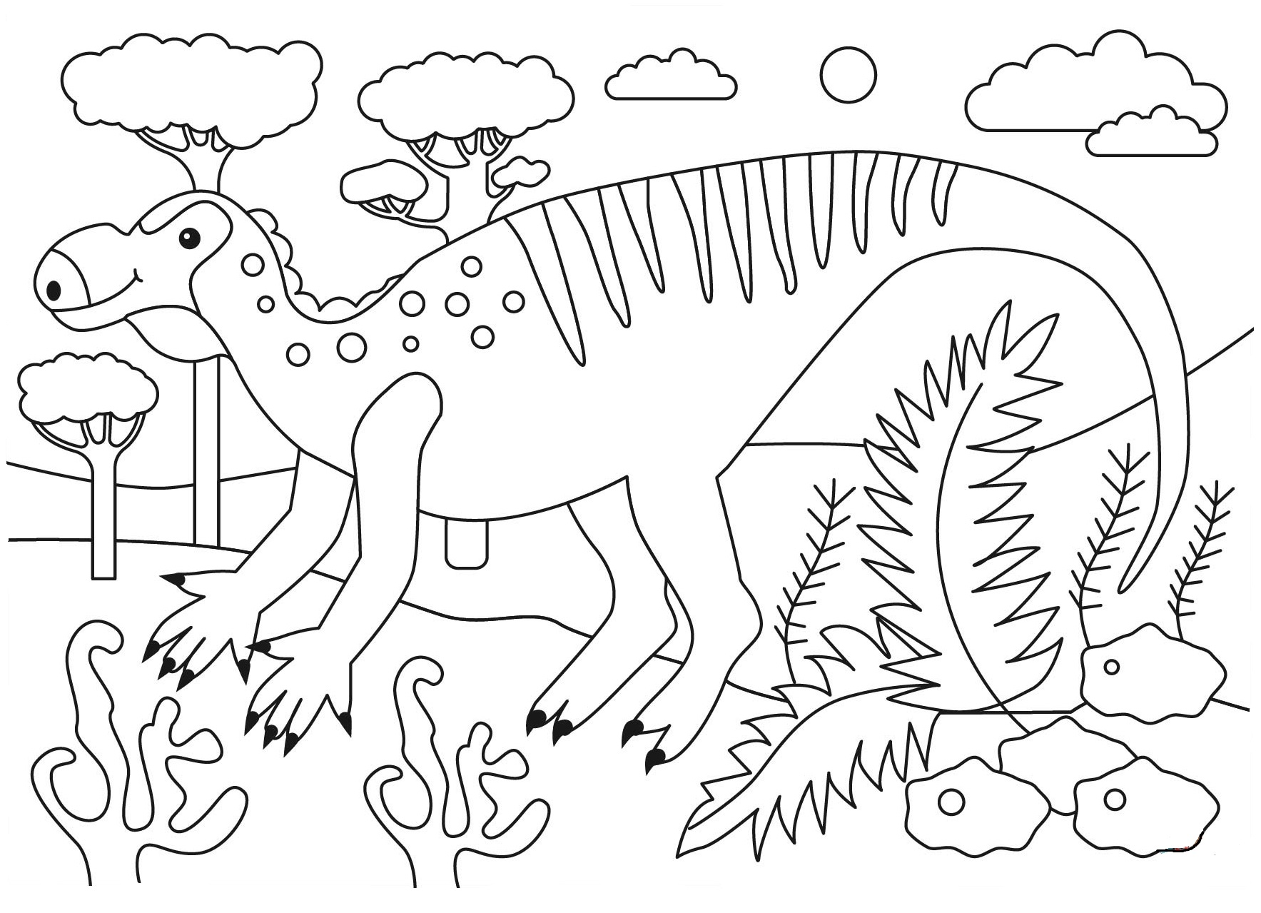 cartoon iguanodon coloring pages