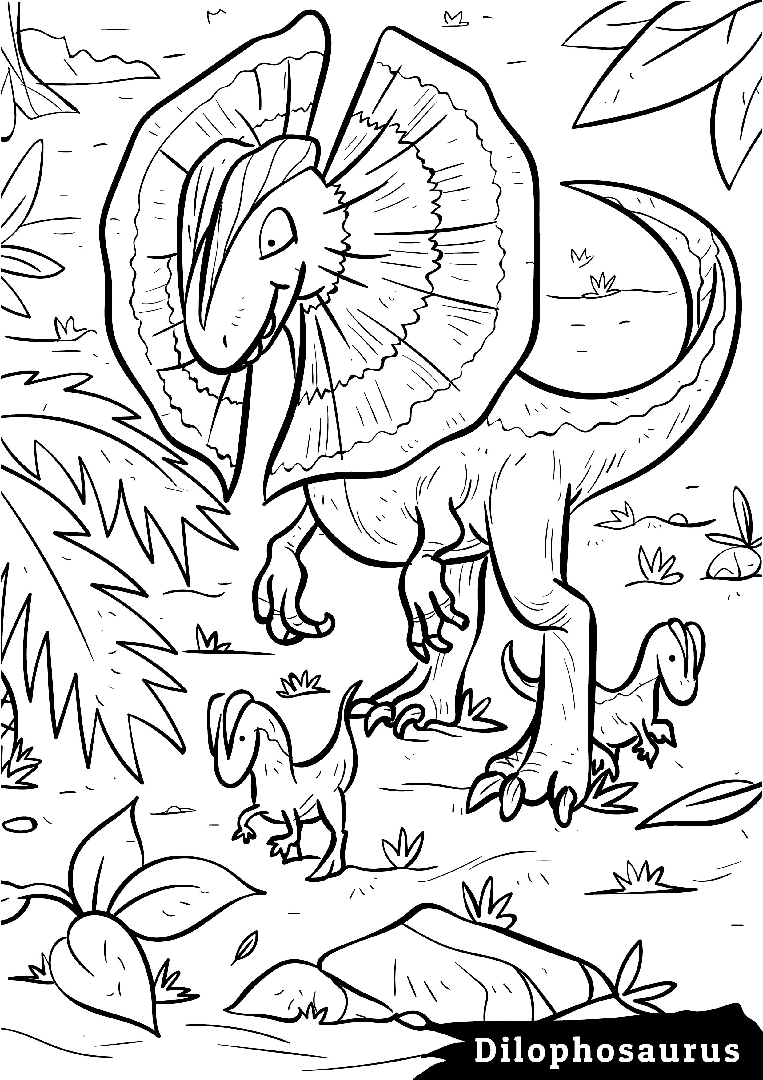 dilophosaurus coloring pages to print