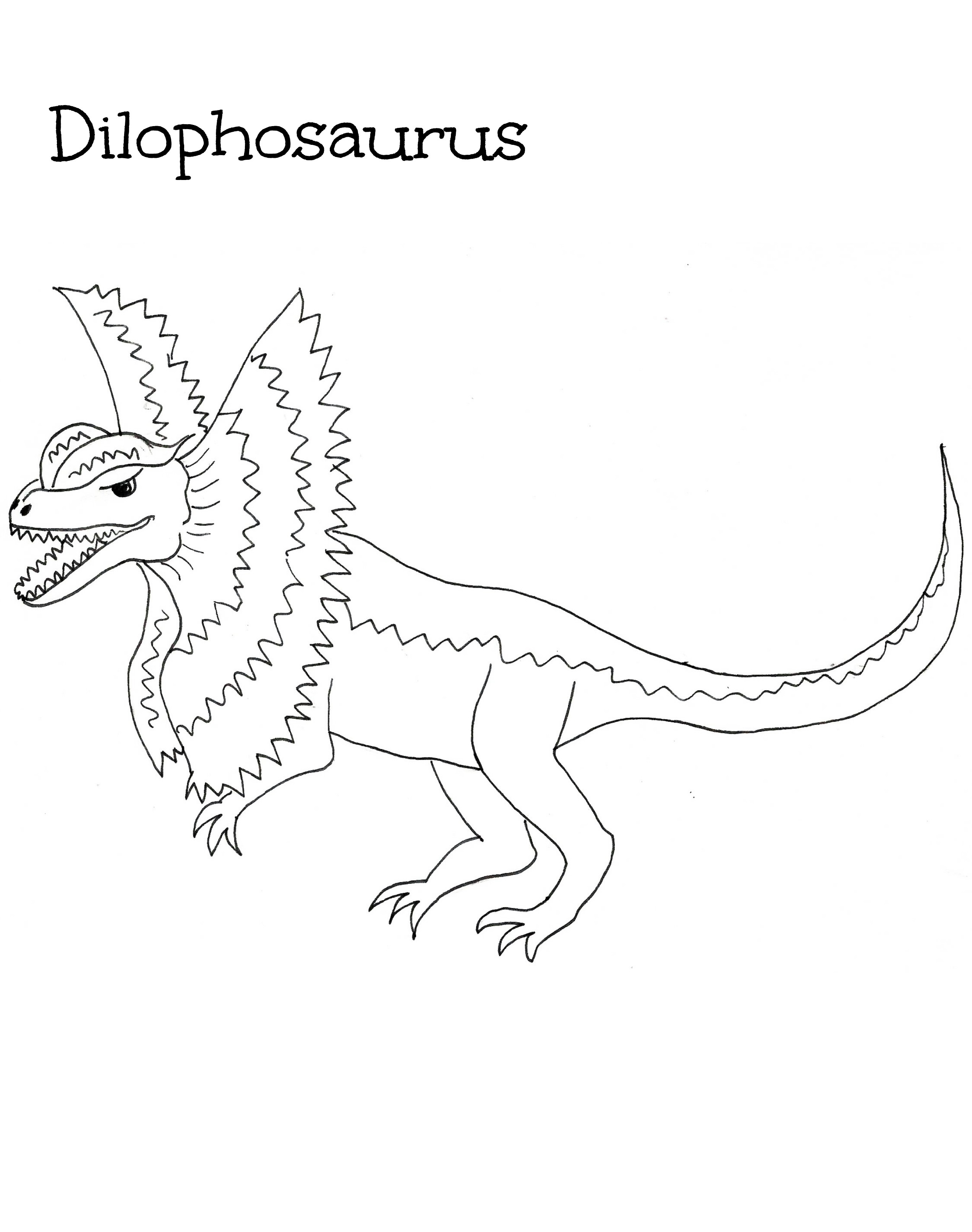 dilophosaurus coloring pages