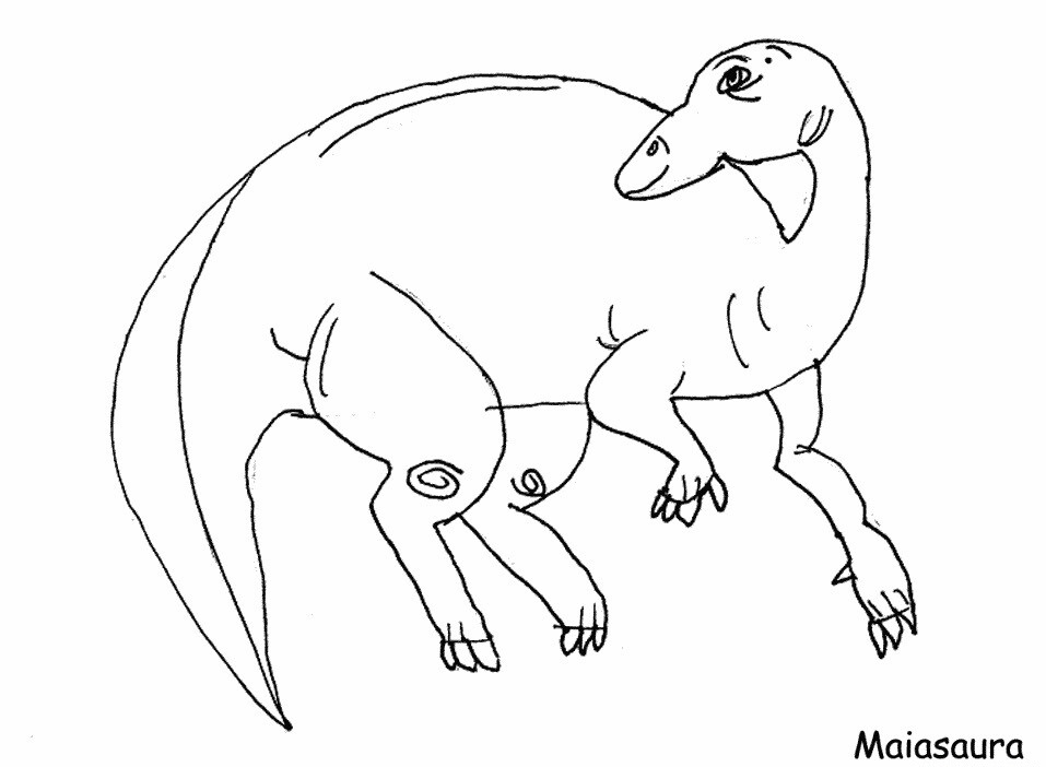 dinosaurs coloring pages maiasaura printable