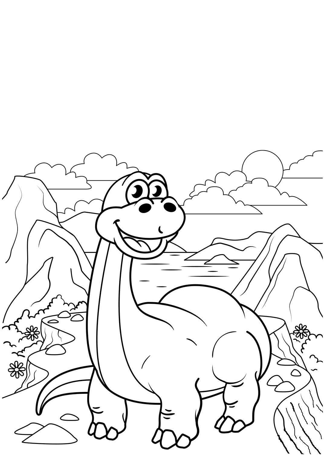 diplodocus coloring pages for kids