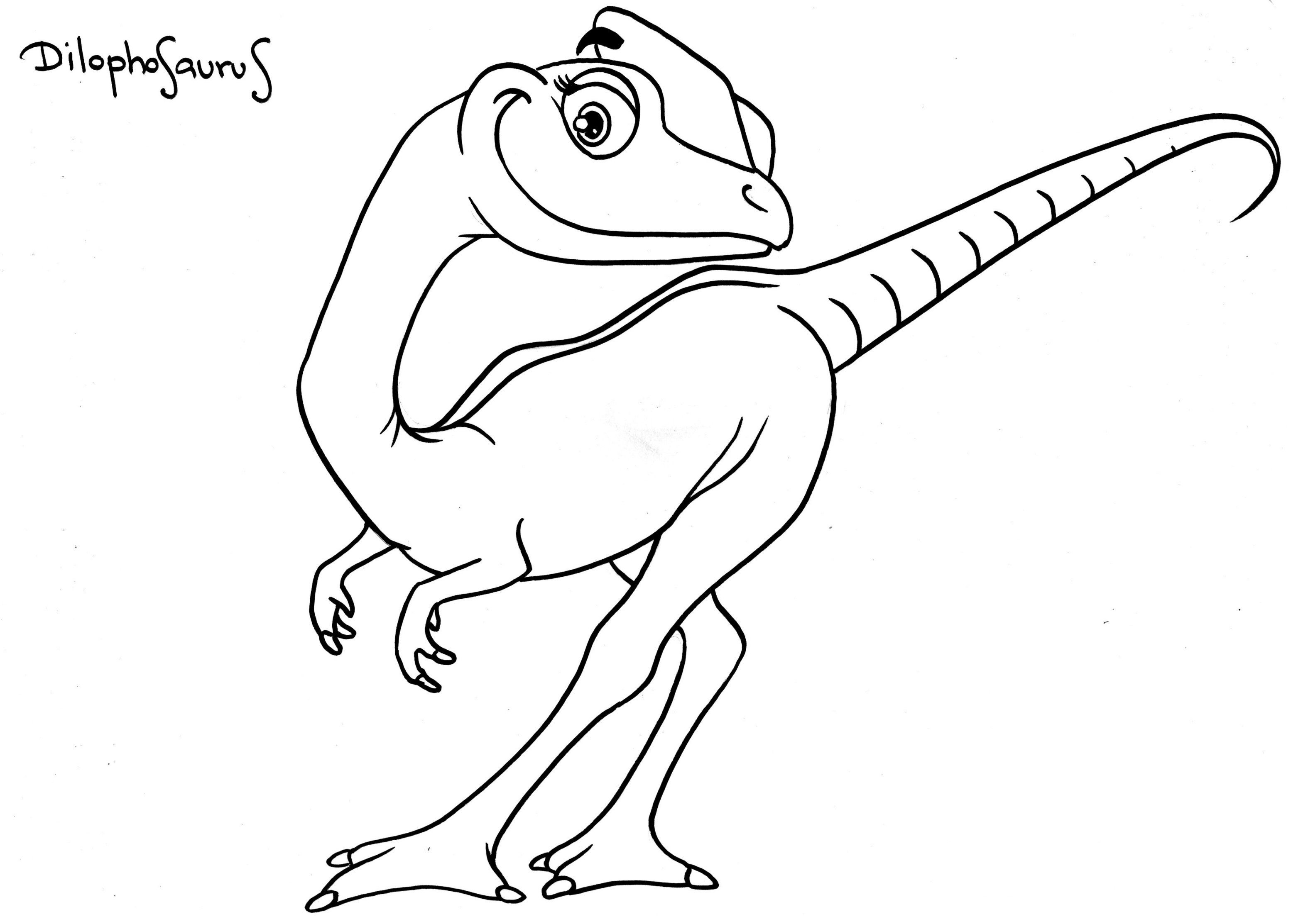 free dilophosaurus coloring pages