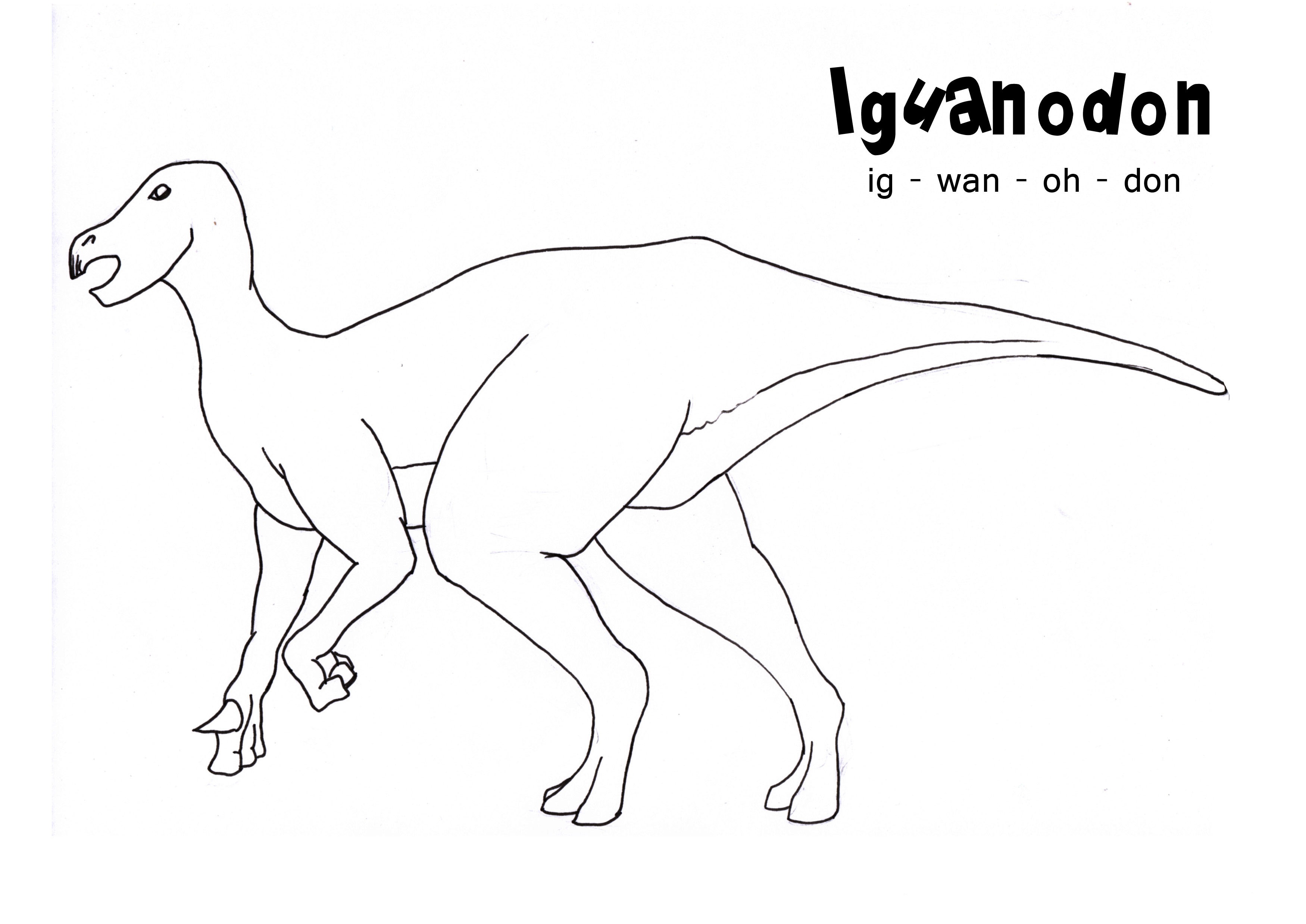 free iguanodon coloring pages