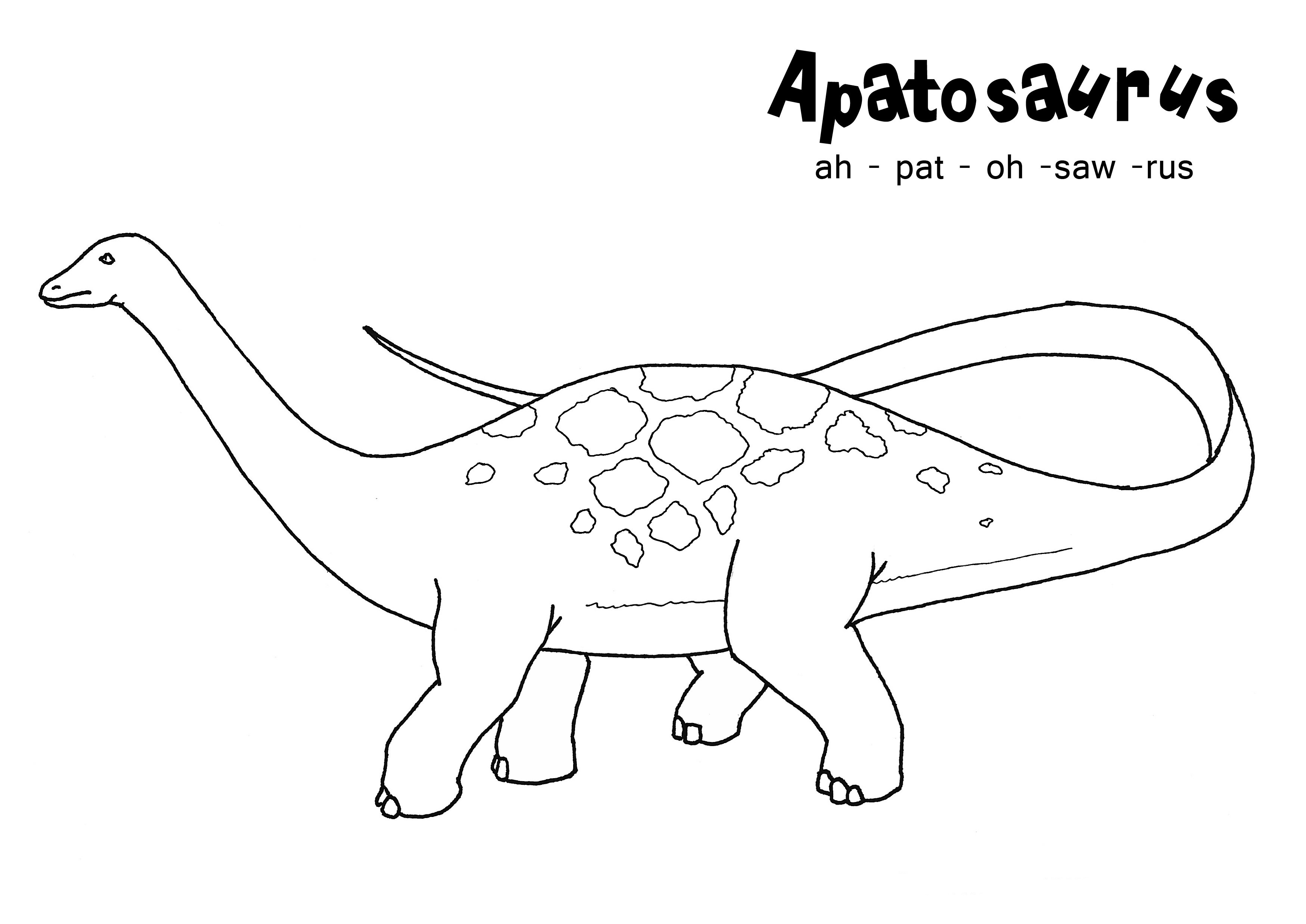 free printable apatosaurus coloring pages