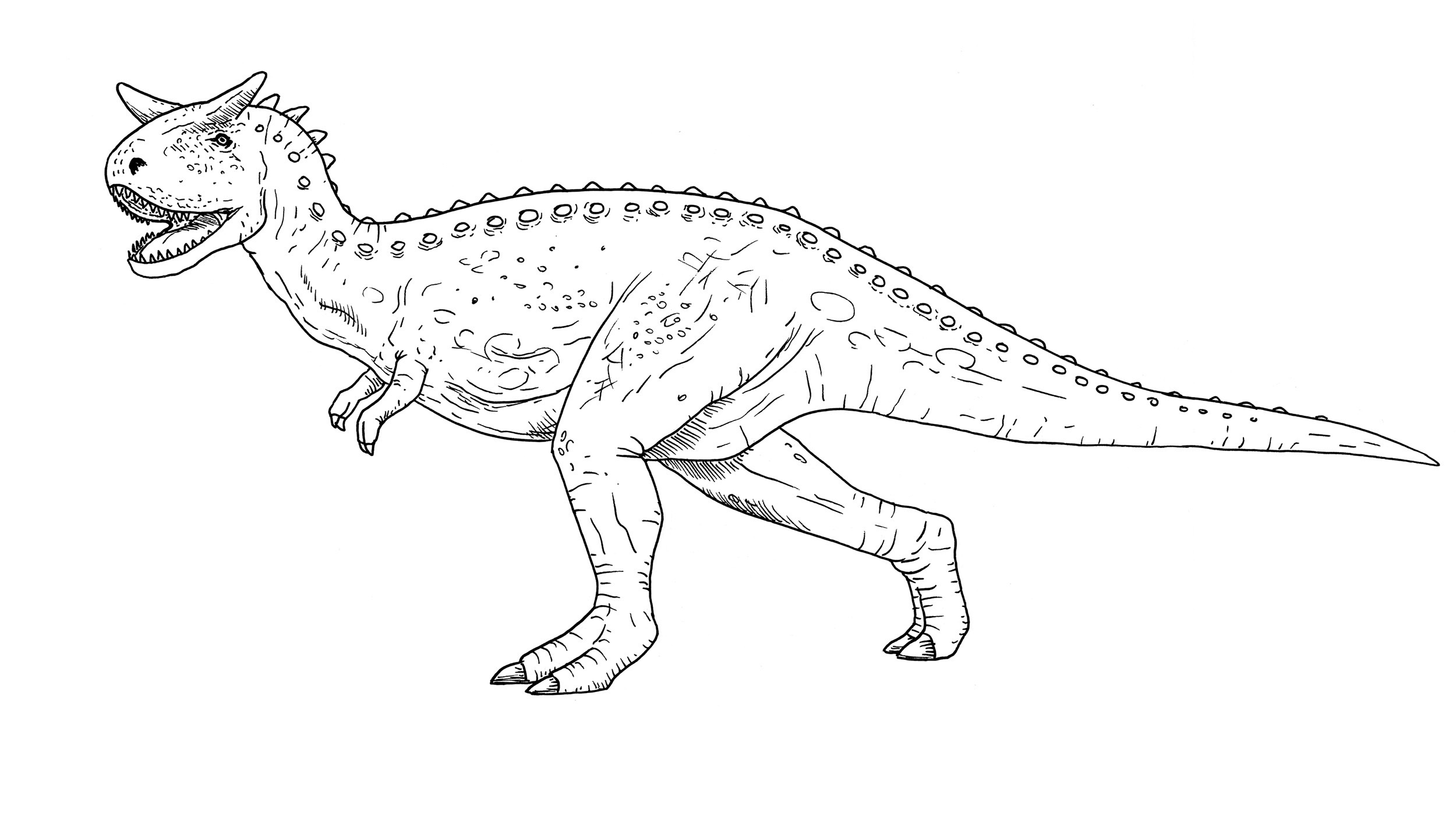 free printable carnotaurus coloring pages