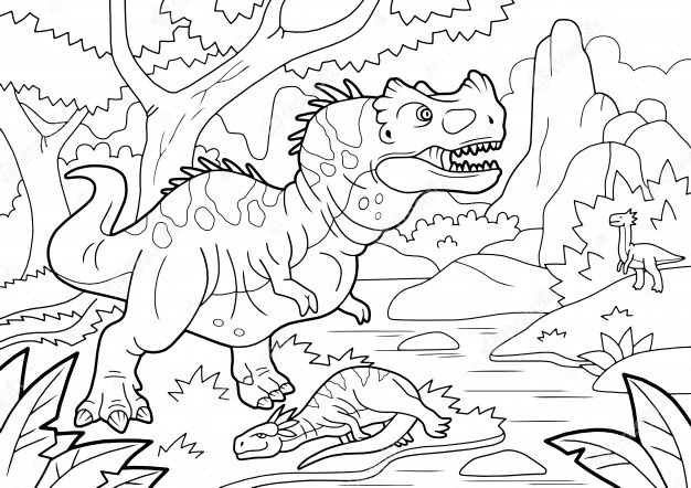 free printable ceratosaurus coloring pages