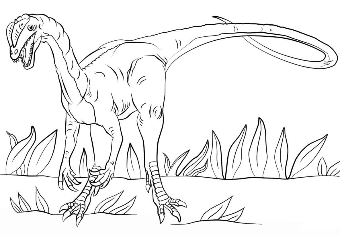free printable dilophosaurus coloring pages