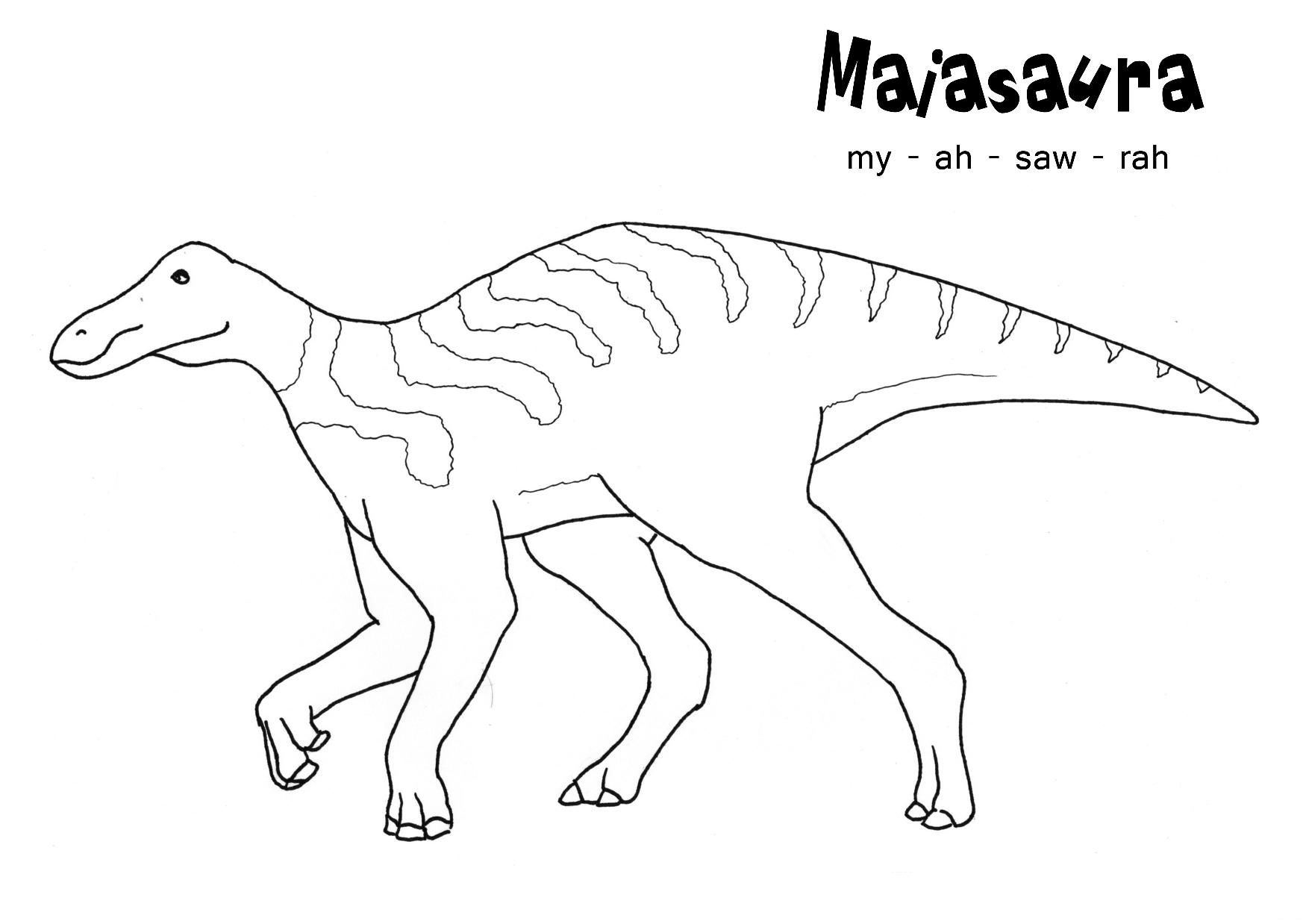 free printable maiasaura coloring pages
