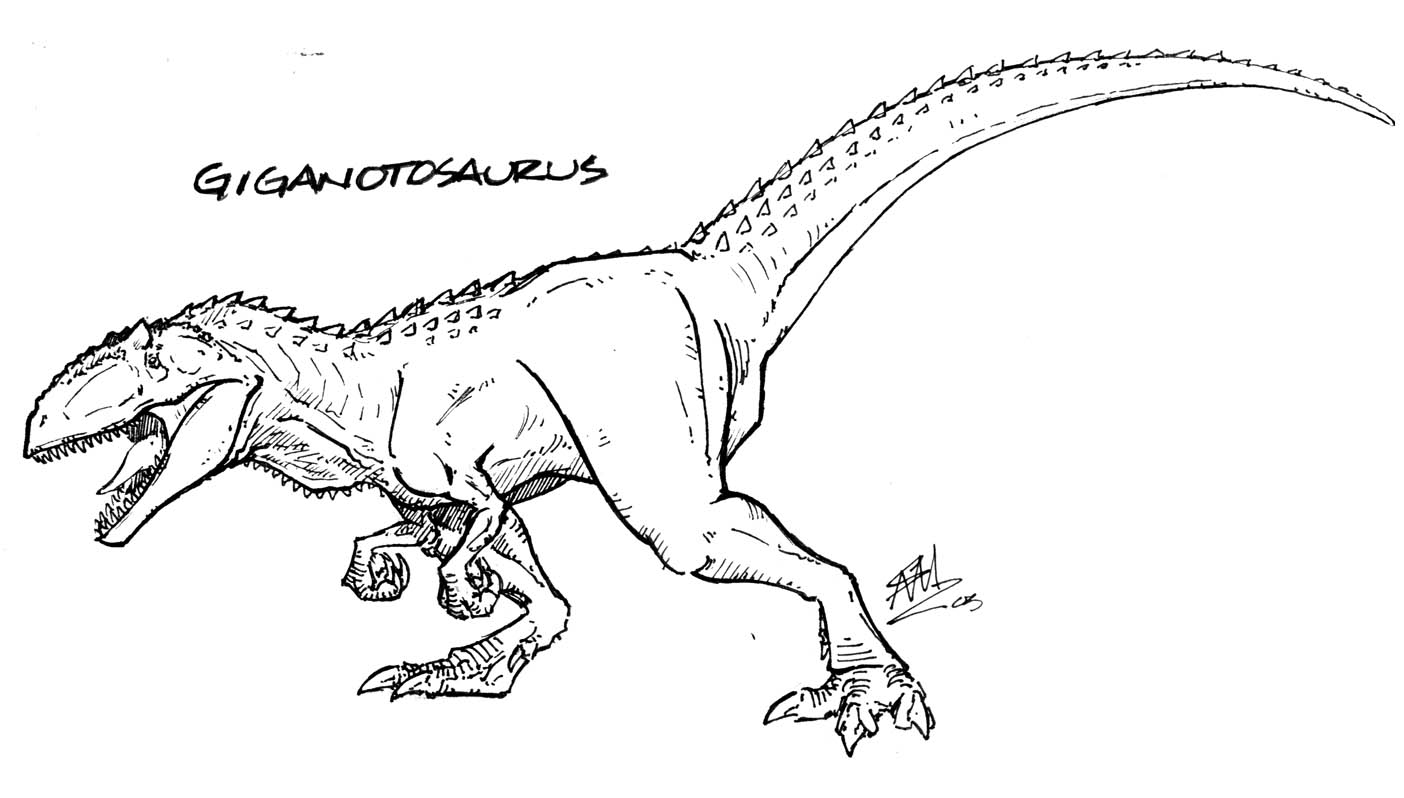 giganotosaurus coloring pages
