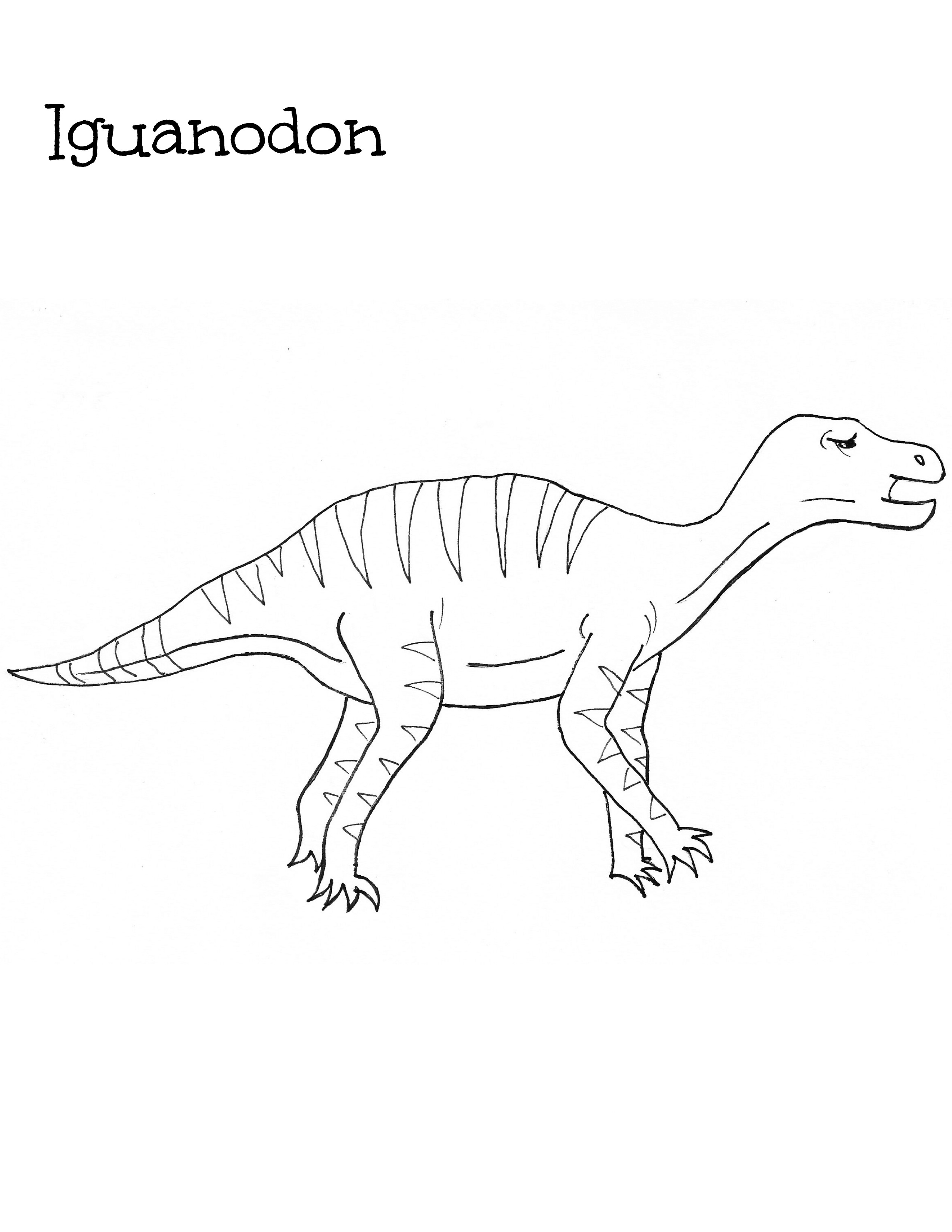 iguanodon coloring pages printable
