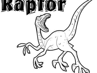 jurassic world velociraptor coloring page