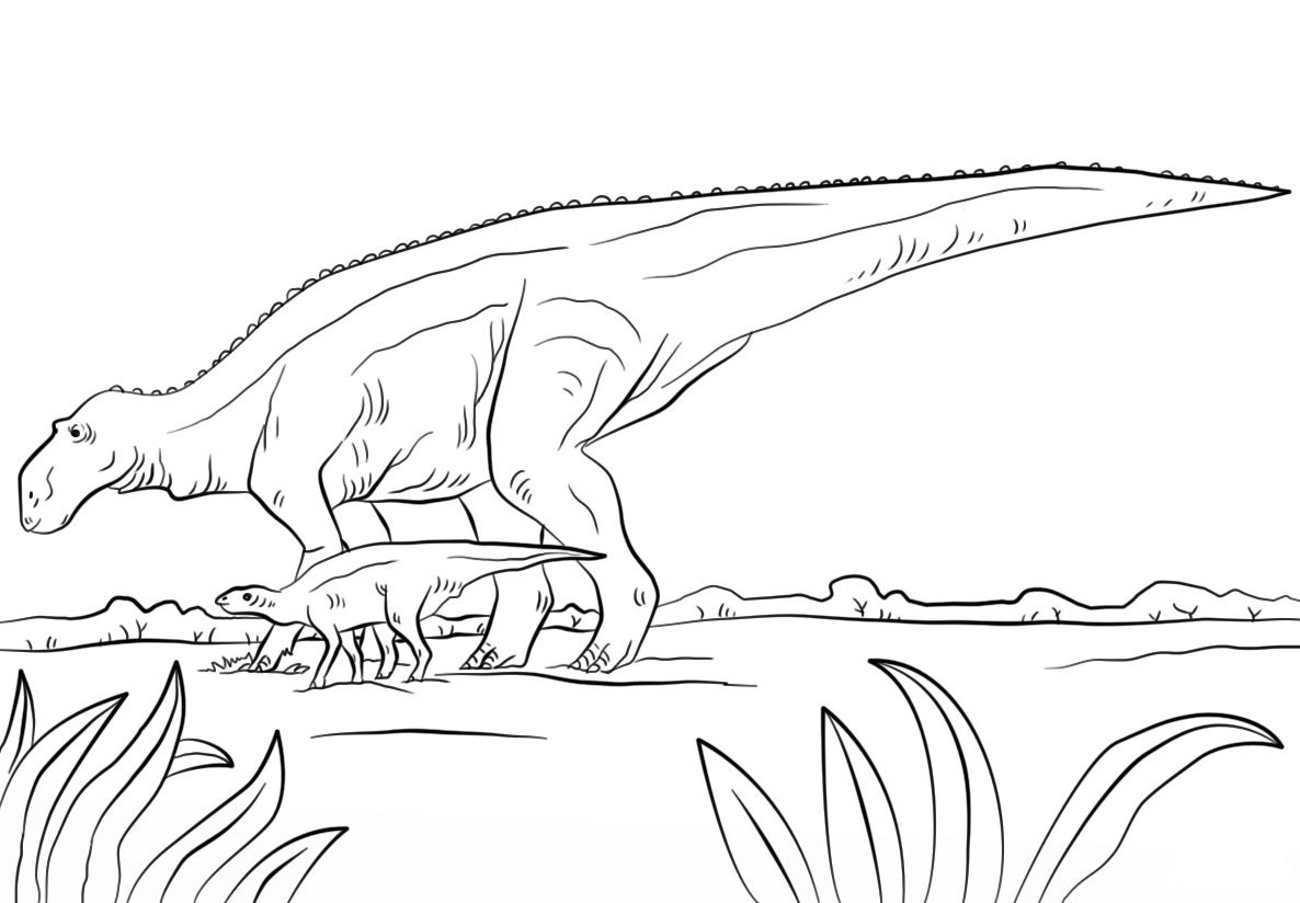 maiasaura coloring pages