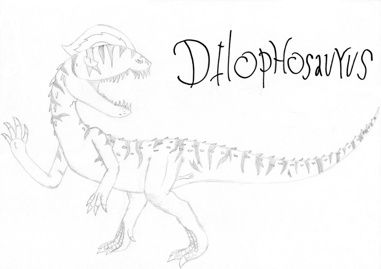 printable dilophosaurus coloring pages