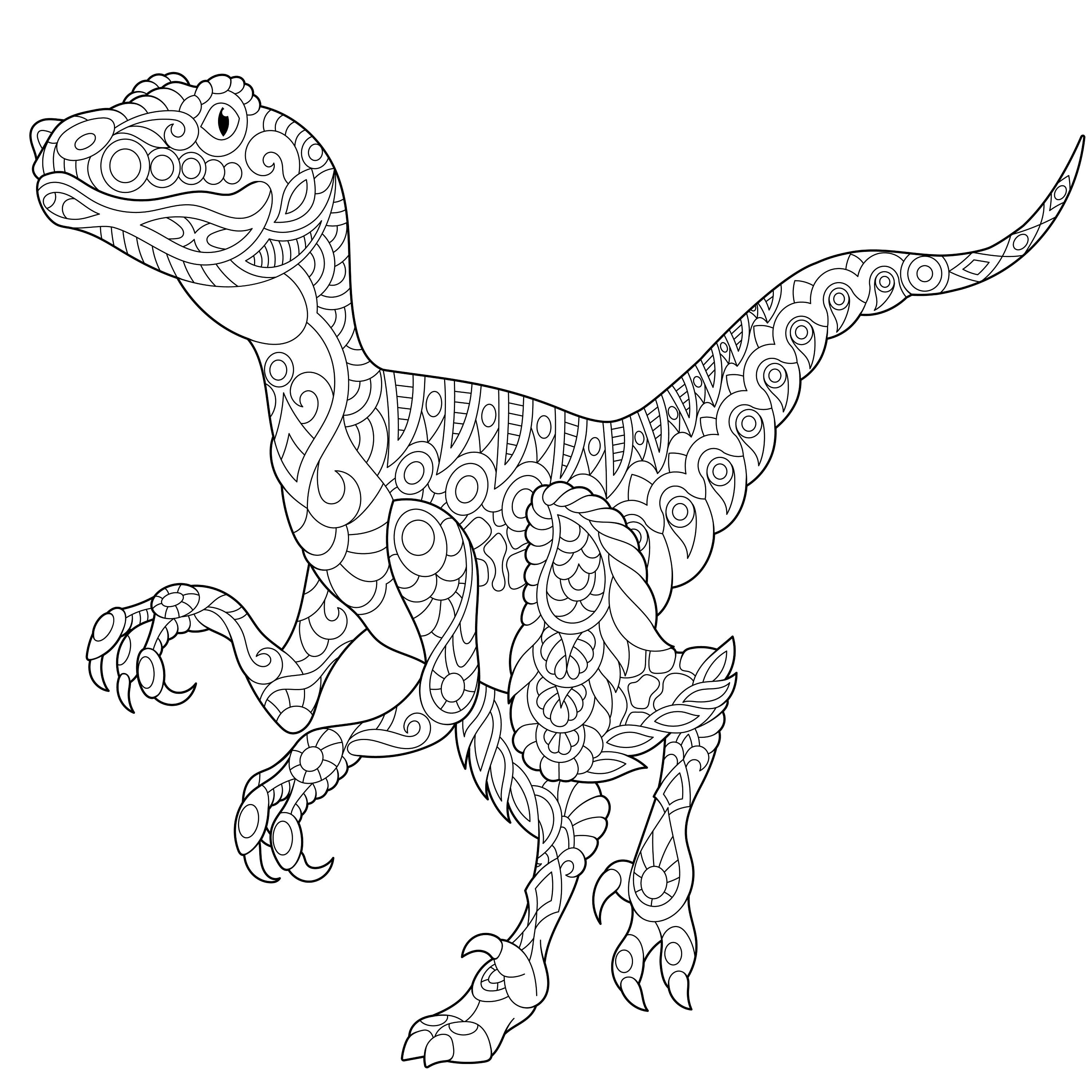 velociraptor coloring sheet