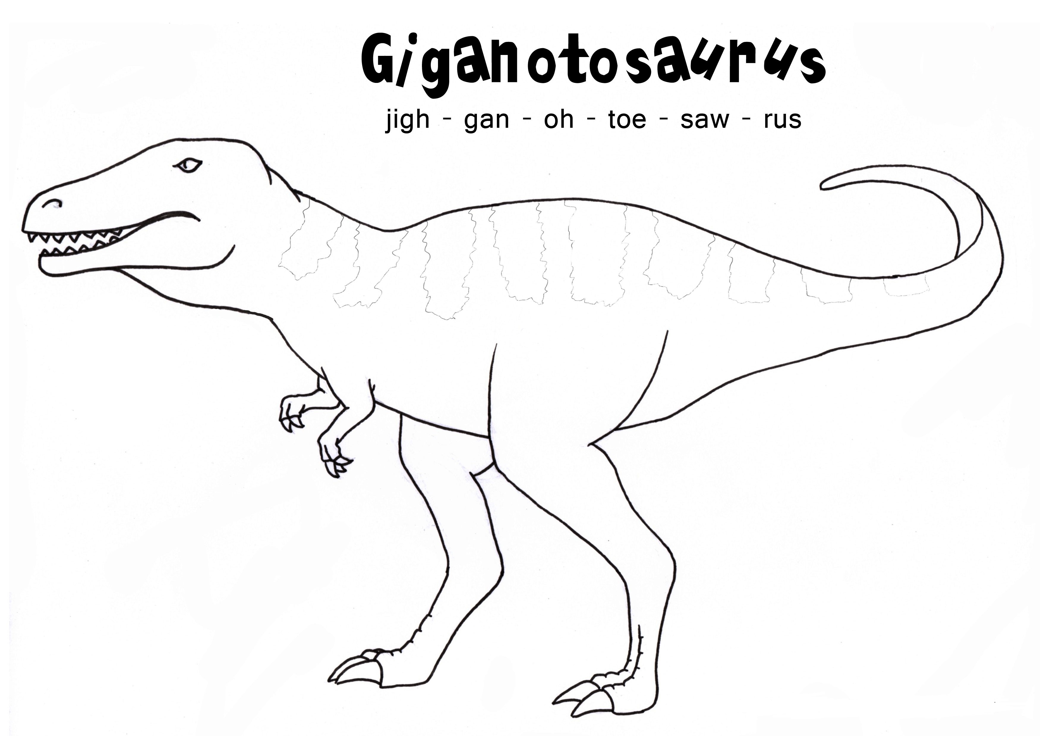 dinosaur coloring pages giganotosaurus