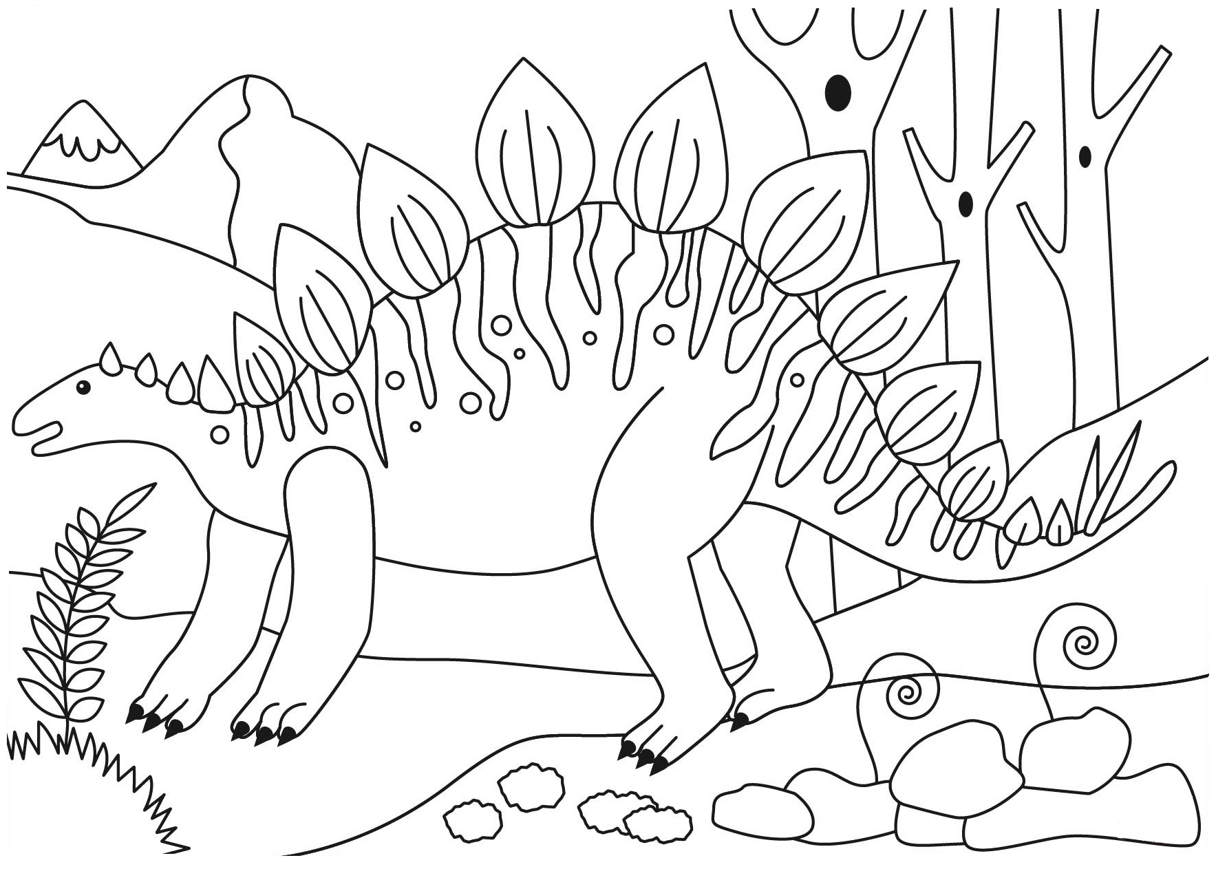 stegosaurus color page