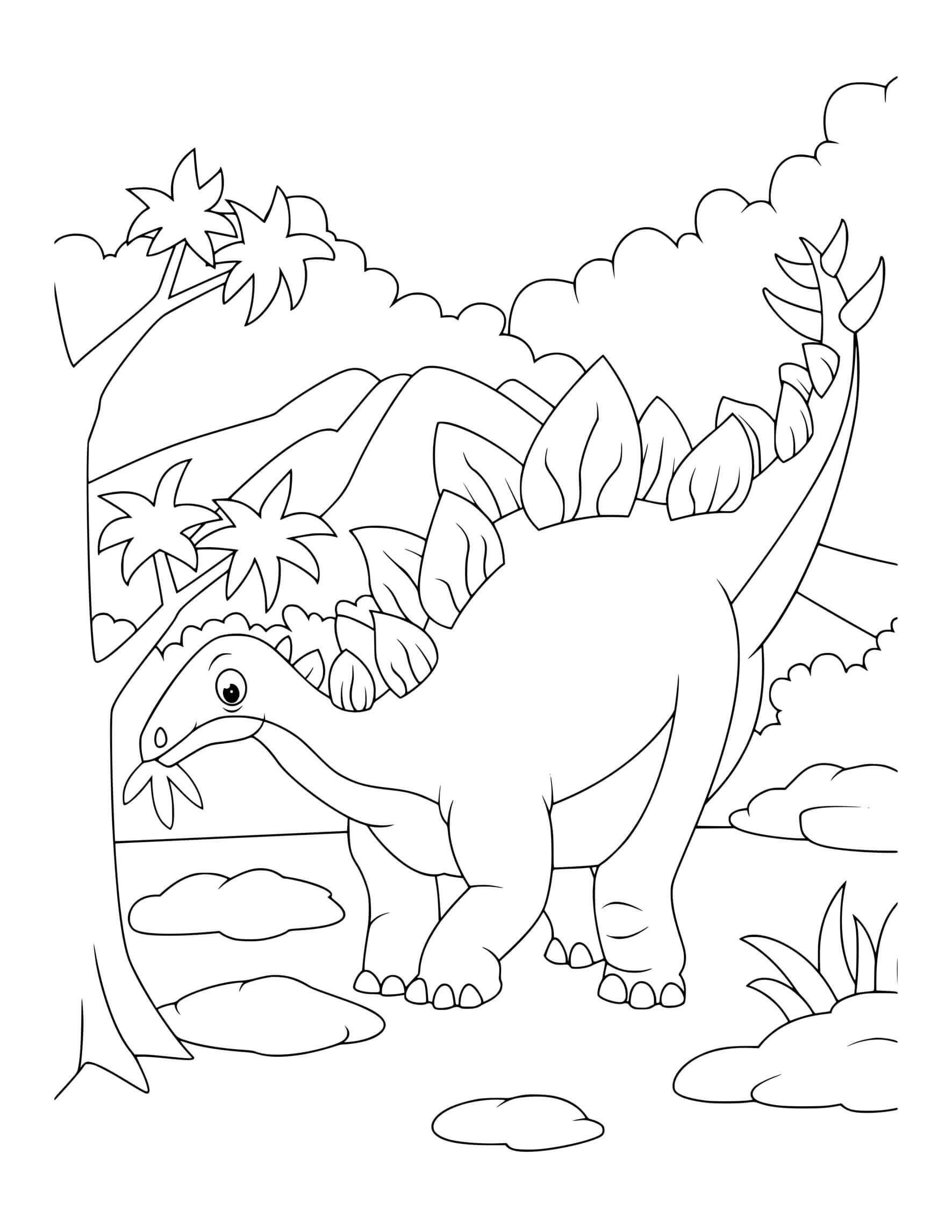 stegosaurus coloring picture