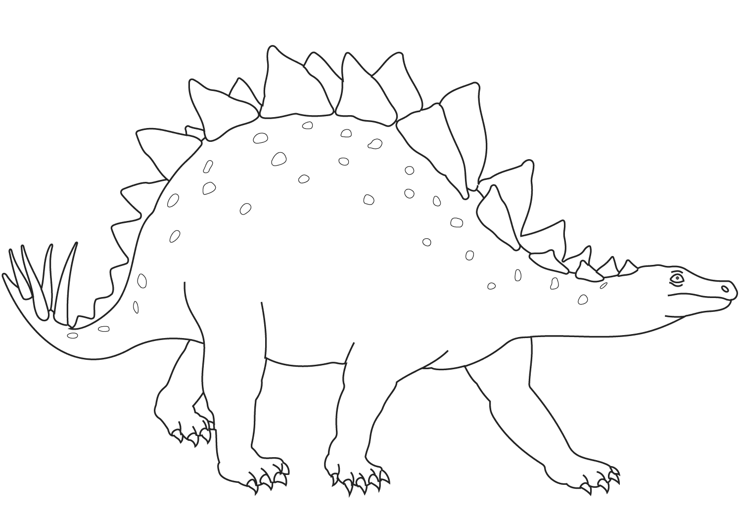 stegosaurus colouring in page