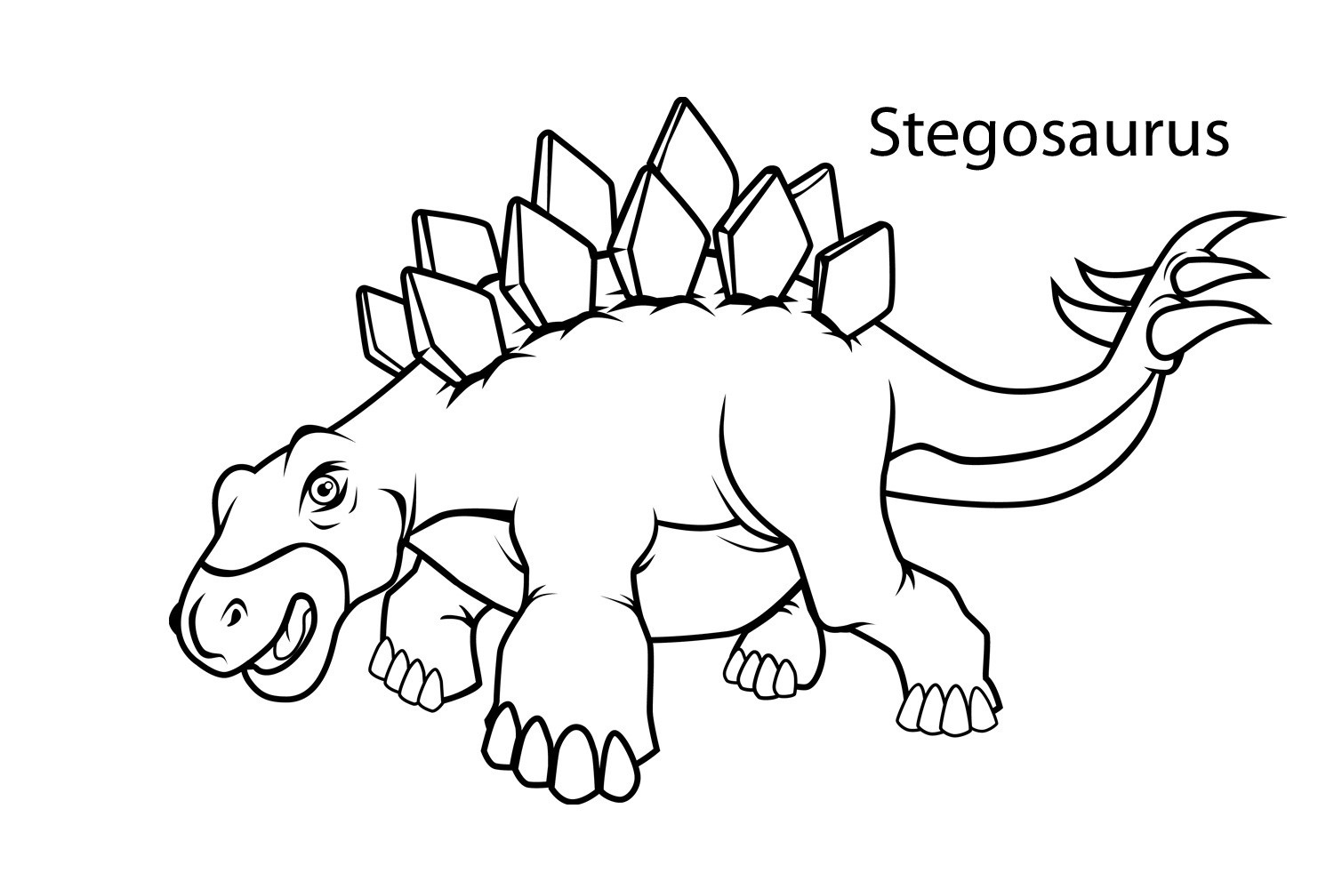 stegosaurus rex coloring page
