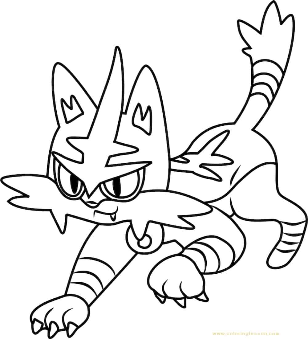 torracat sun and moon pokemon coloring pages
