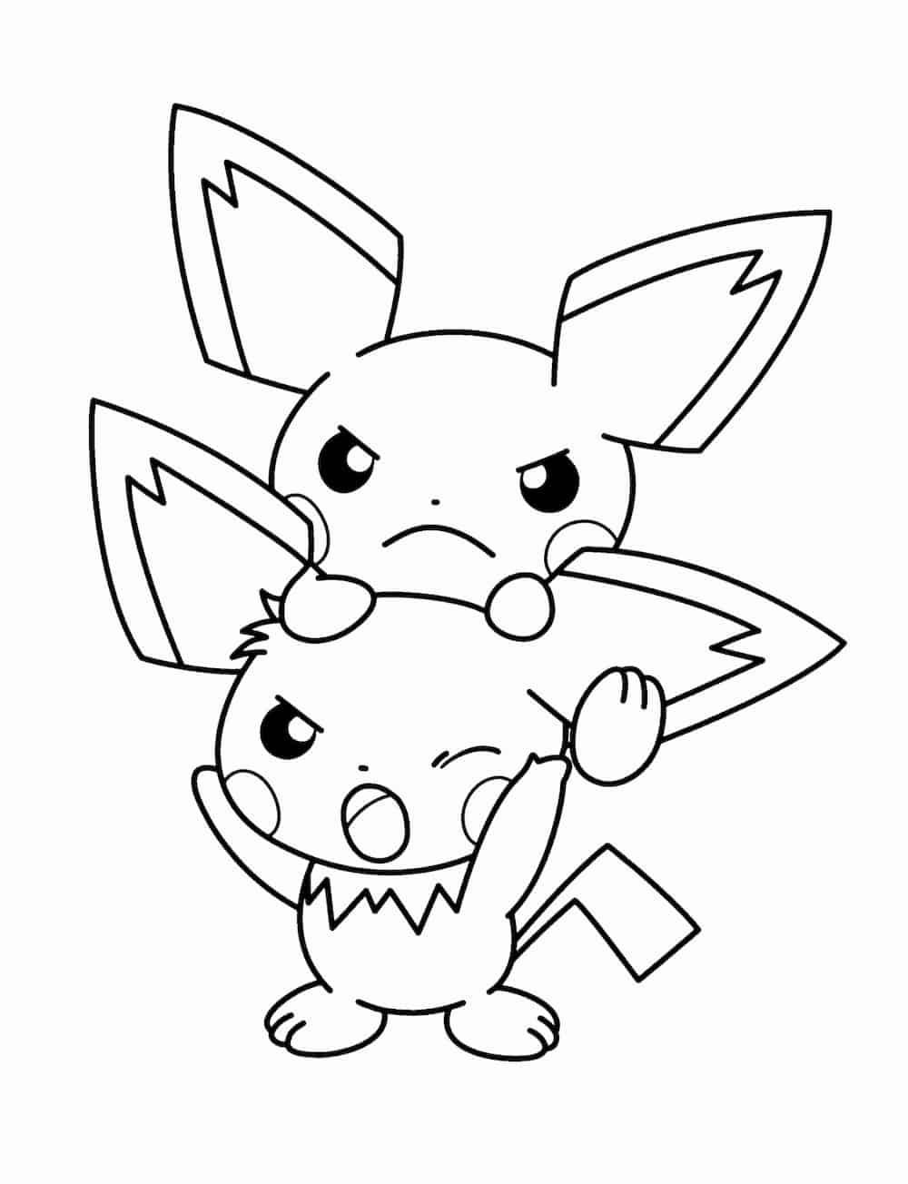 baby pikachu coloring pages