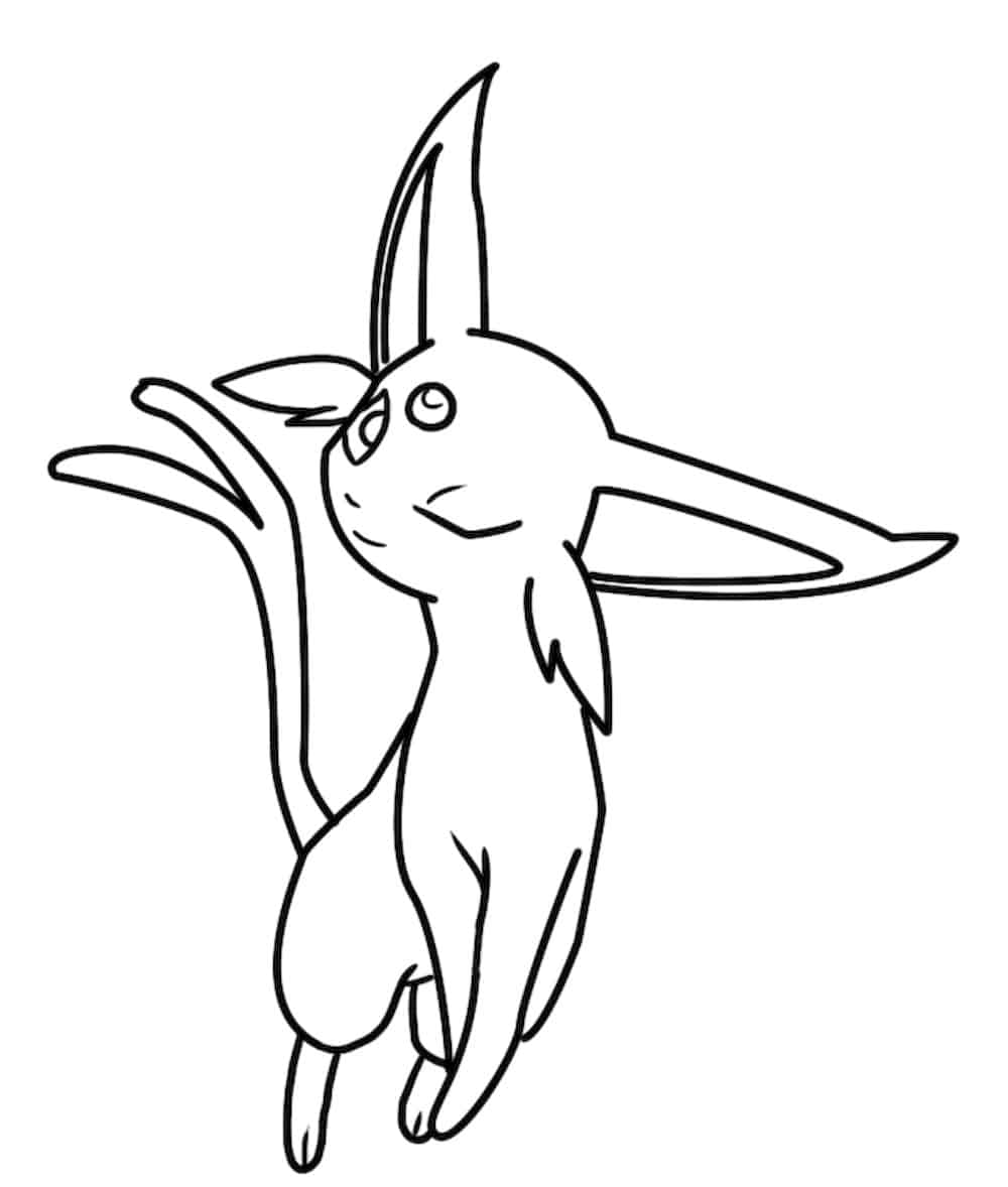 espeon coloring pages