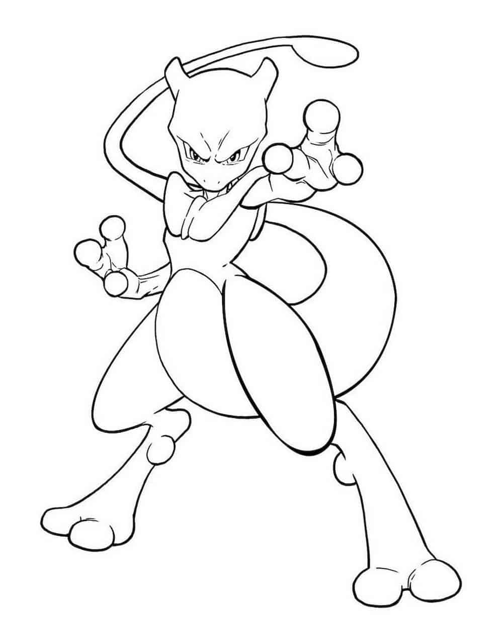 mewtwo pokemon coloring pages
