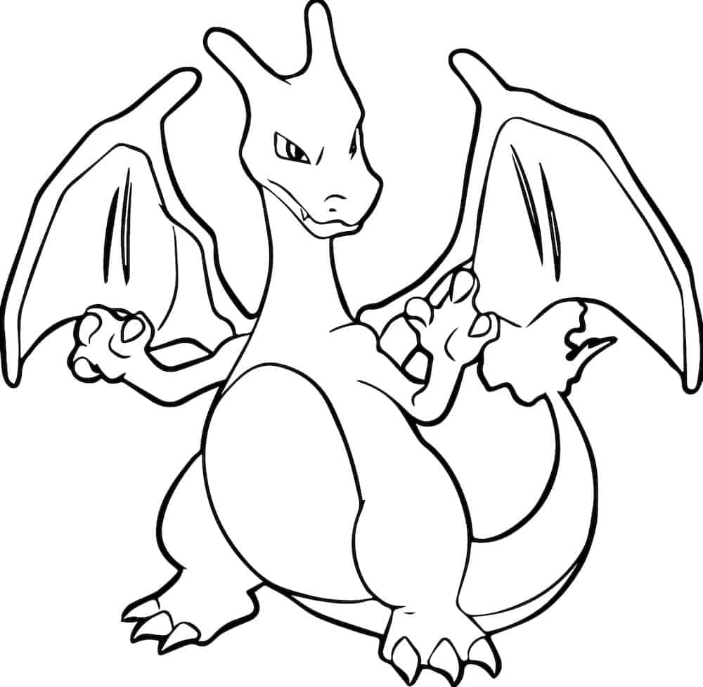 printable pokemon charizard coloring pages