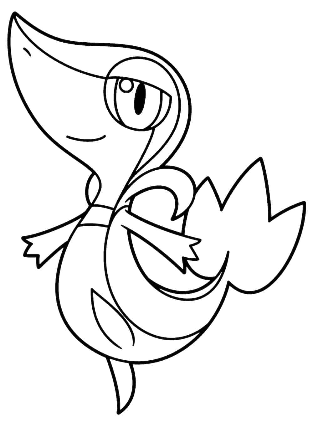 snivy coloring pages