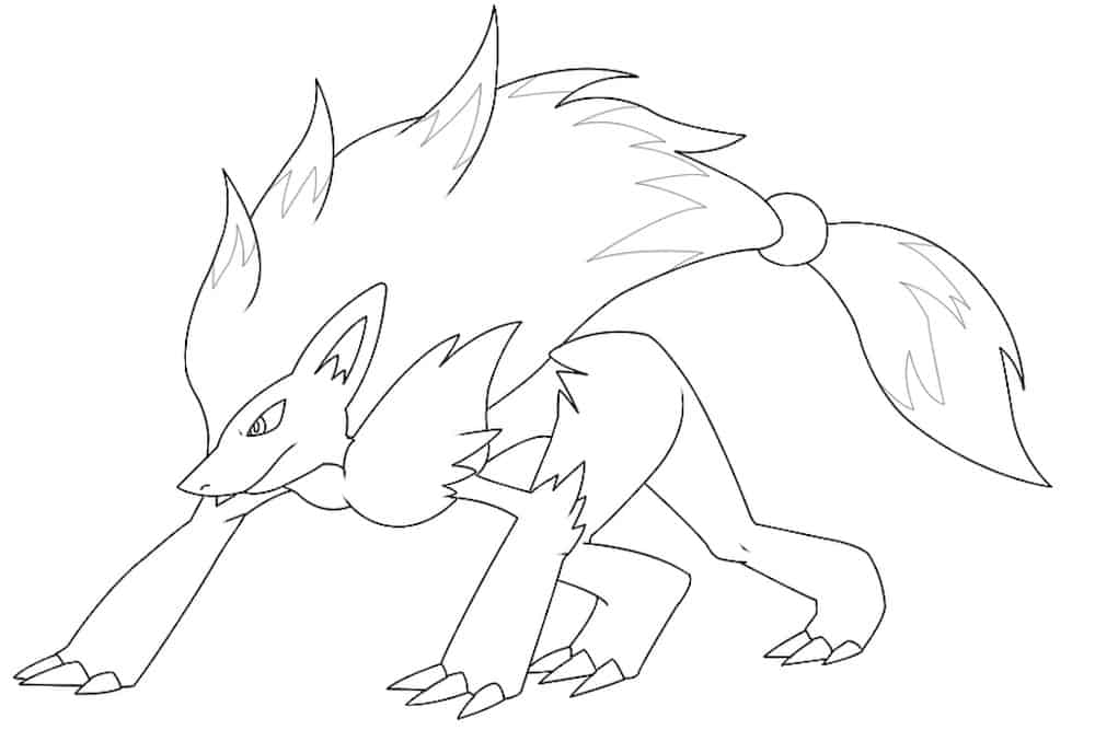 zoroark coloring pages