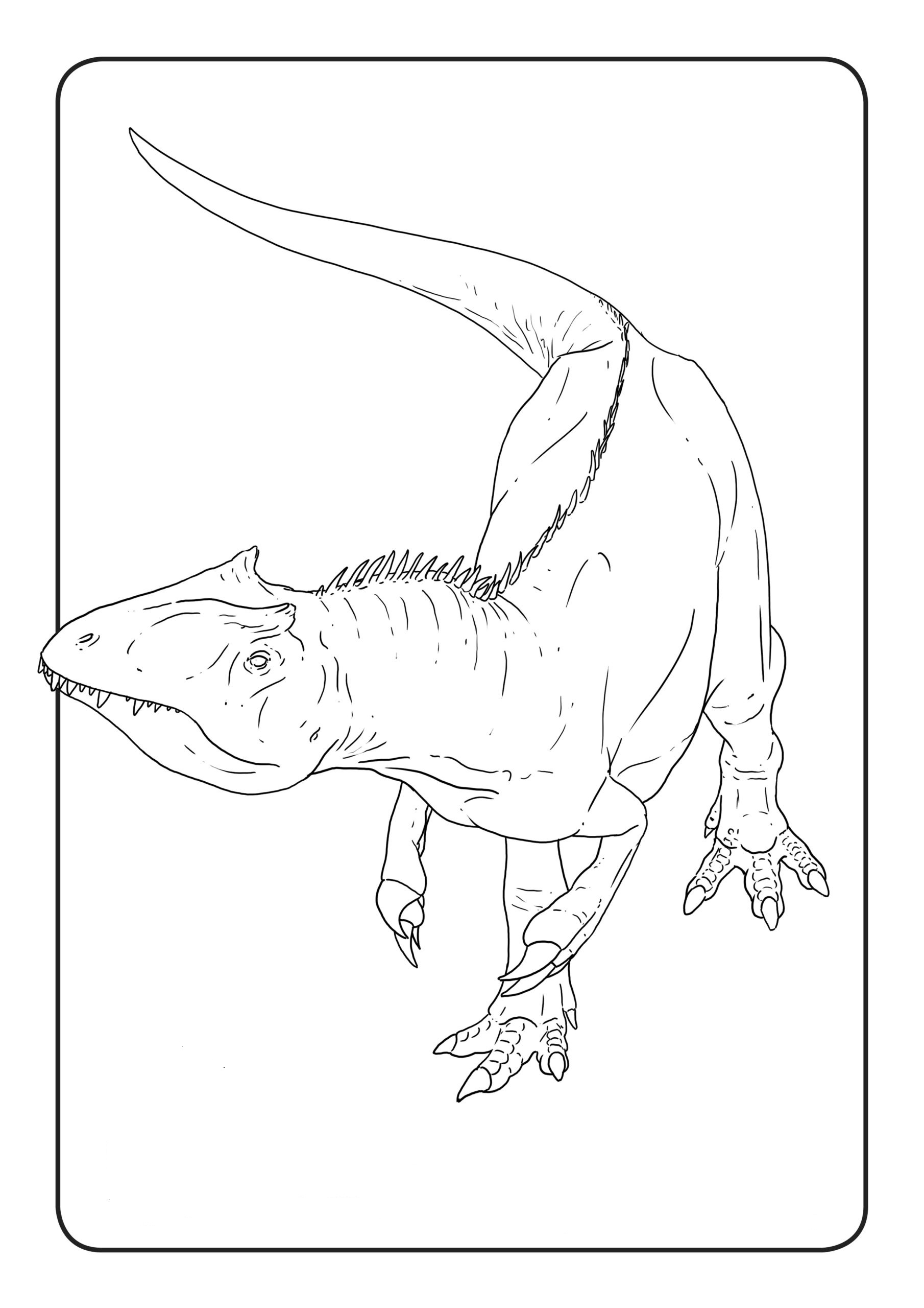 allosaurus coloring pages free