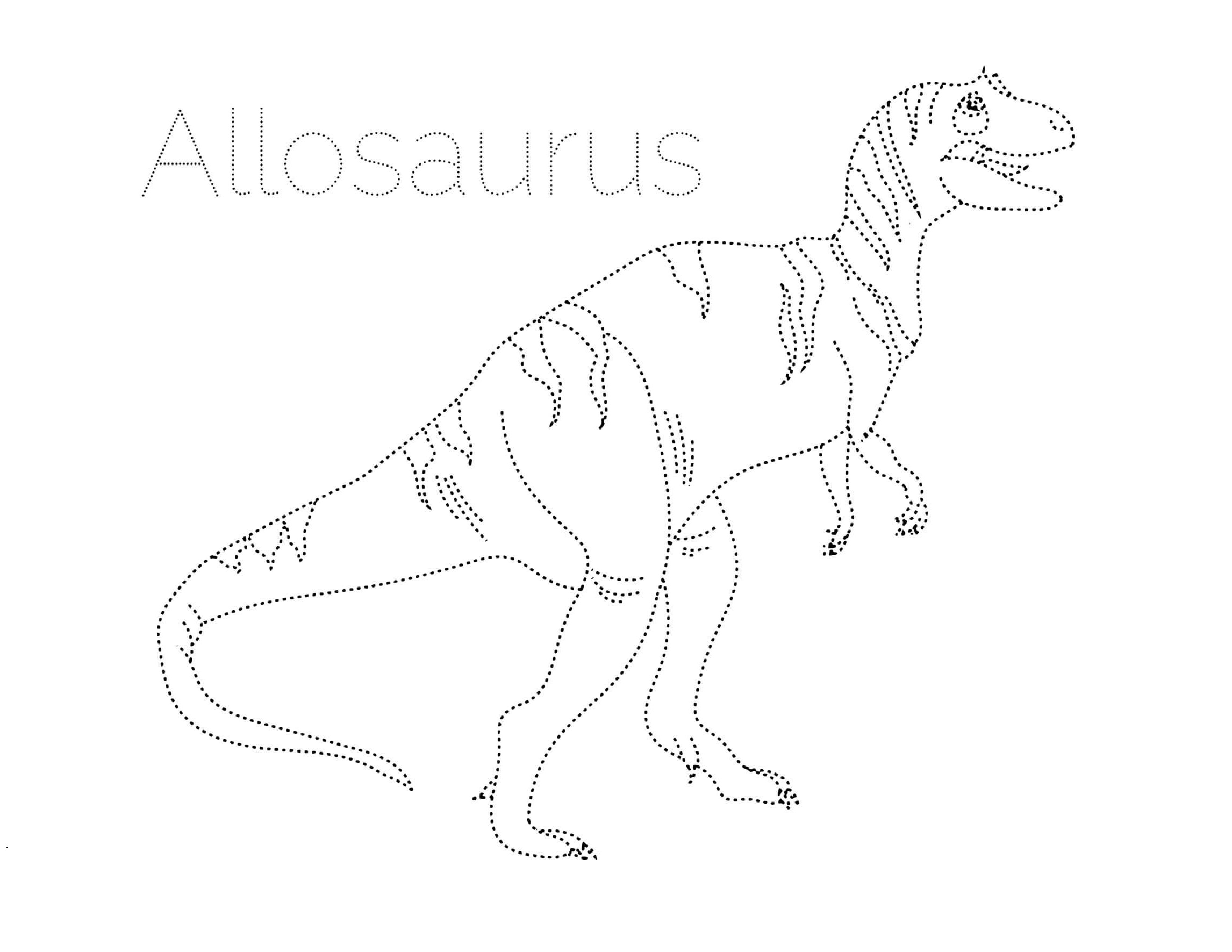 allosaurus coloring pages for kids